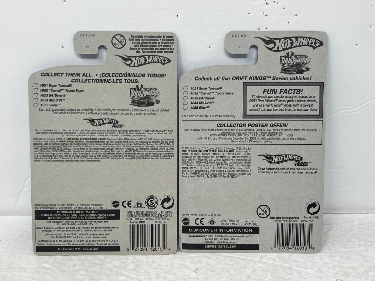 Hot Wheels Drift Kings 24 Seven JDM 1:64 Diecast Lot of 2 Green