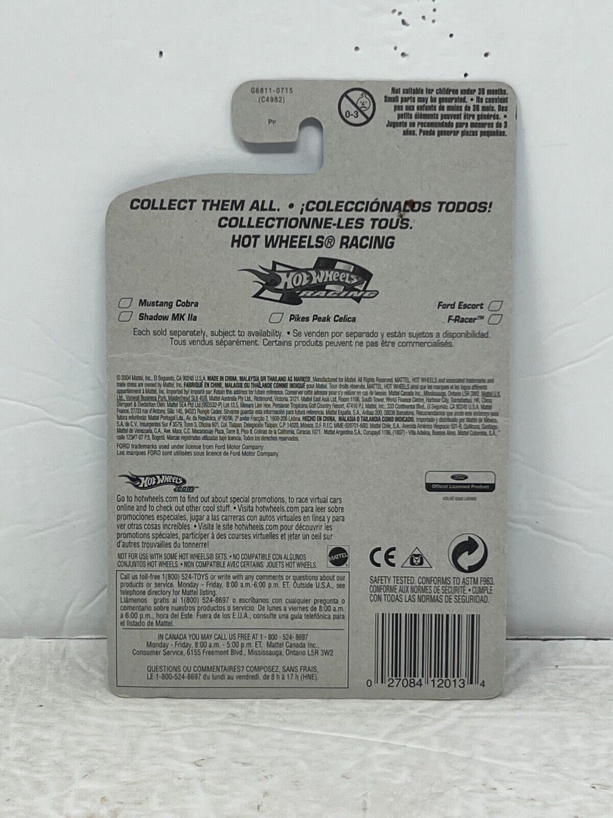 Hot Wheels Racing Ford Escort Rally Car 1:64 Diecast