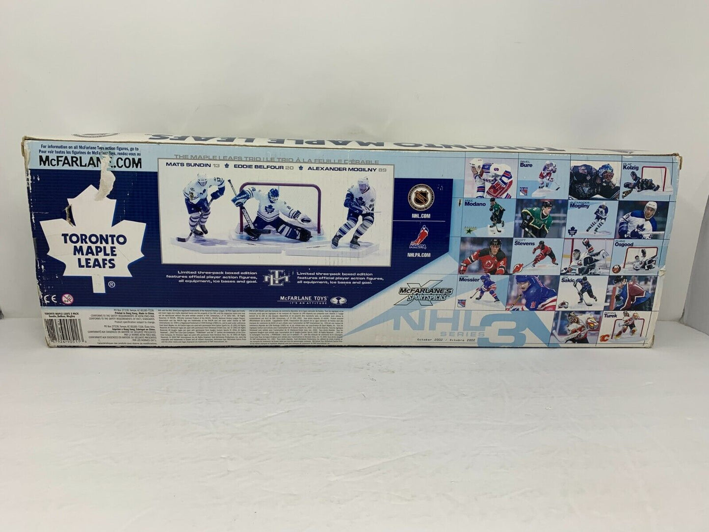 Mcfarlane NHL Mats Sundin & Ed Belfour & Alexander Mogilny Toronto Maple Leafs Exclusive Combo 3-Pack Set Figurine