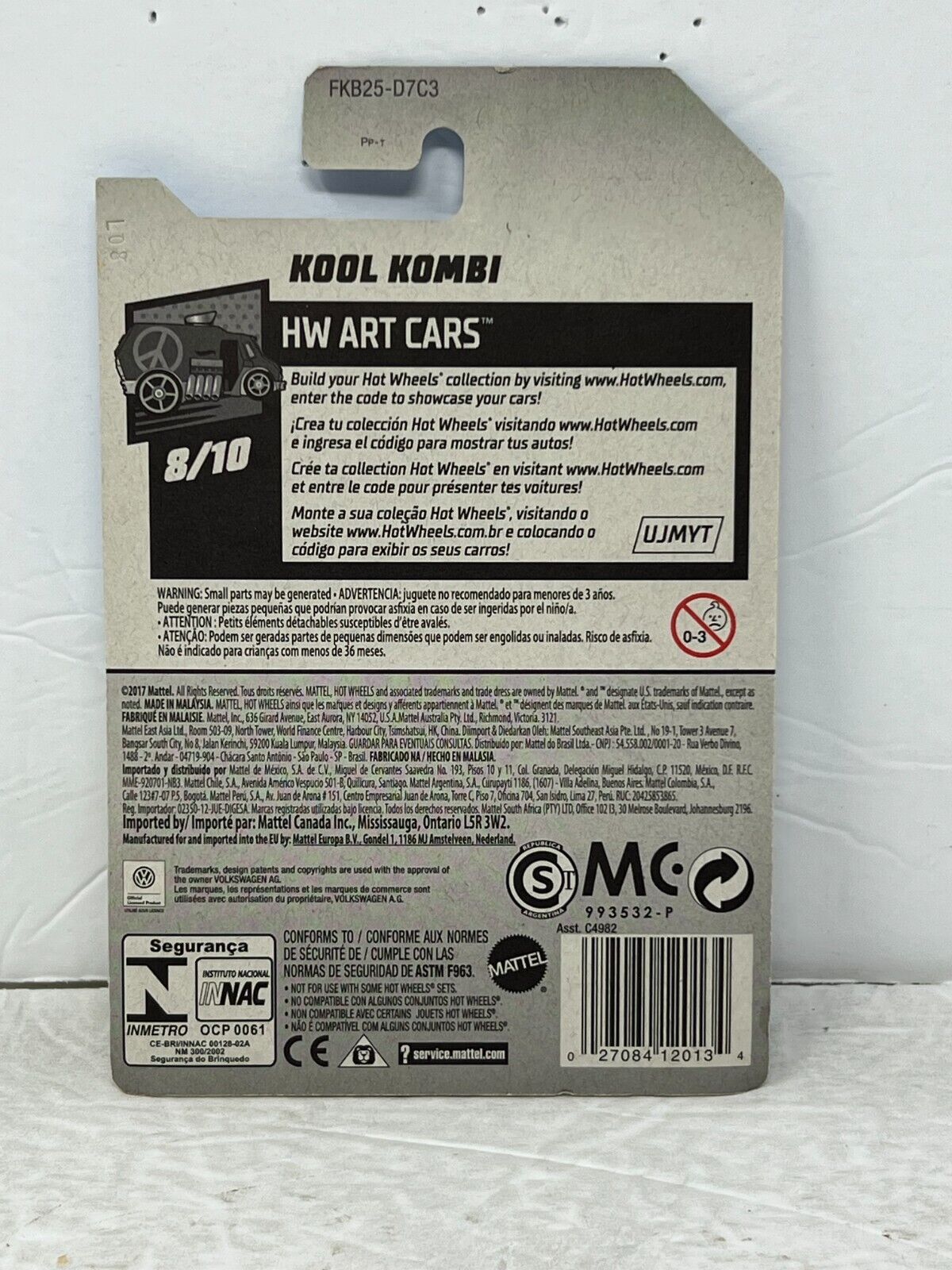 Hot Wheels Treasure Hunt Hw Art Cars Kool Kombi 1:64 Diecast Version 2