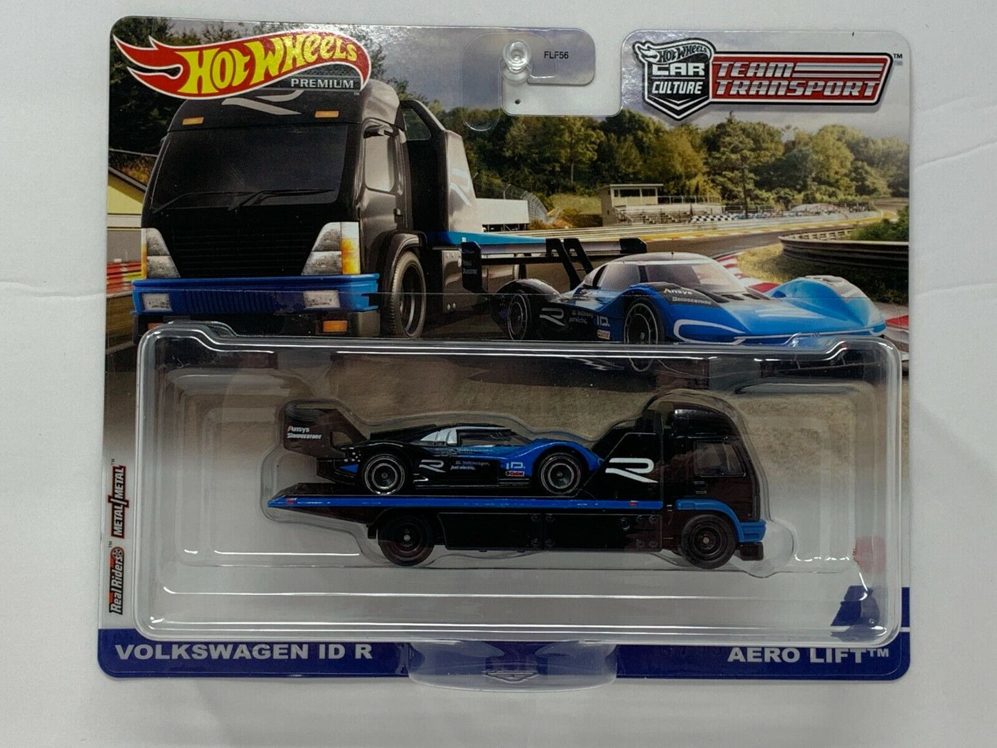 Hot Wheels #35 Team Transport Volkswagen ID R & Aero Lift European Car 1:64 Diecast