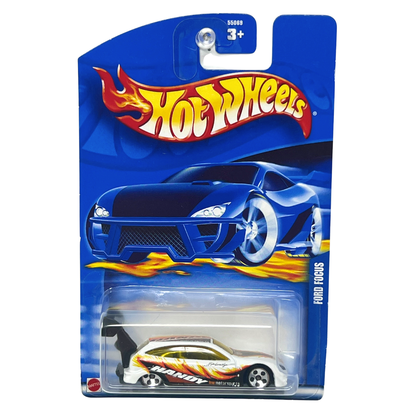 Hot Wheels Ford Focus 2002 No. 184 Rally Car 1:64 Diecast White