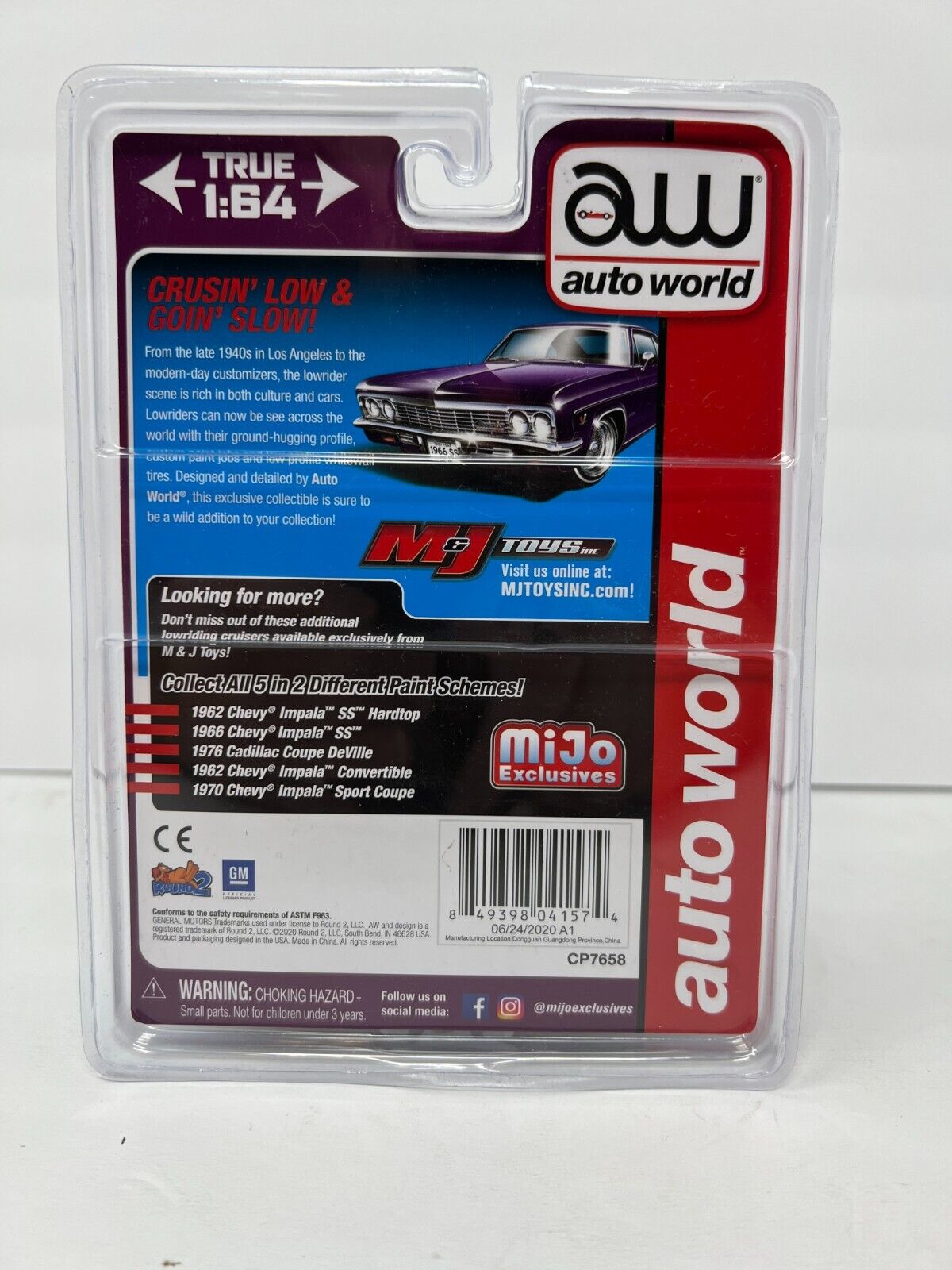 Auto World 1966 Chevy Impala SS Custom Lowriders MiJo Exclusive 1:64 Diecast