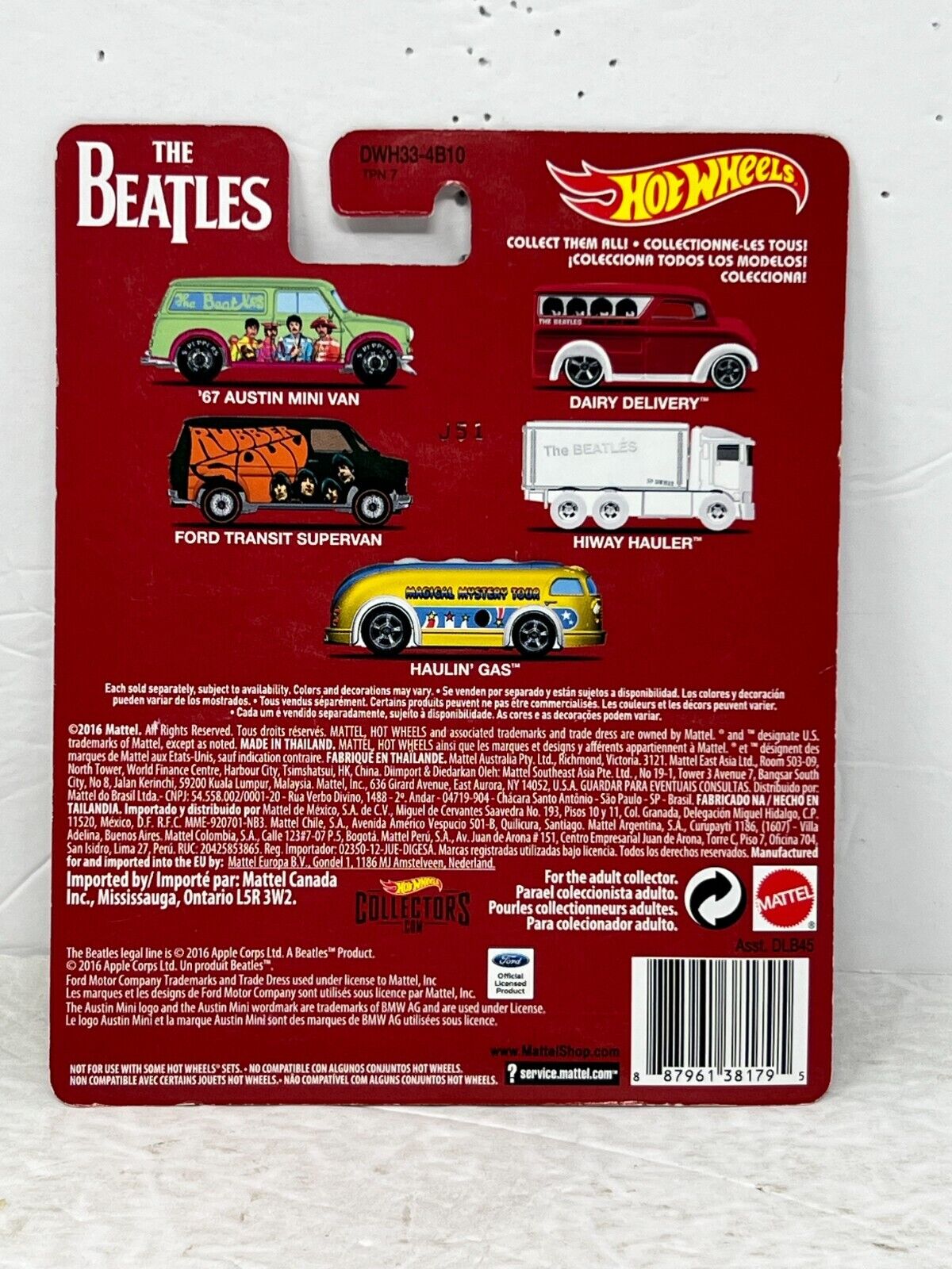 Hot Wheels The Beatles Dairy Delivey Real Riders 1:64 Diecast