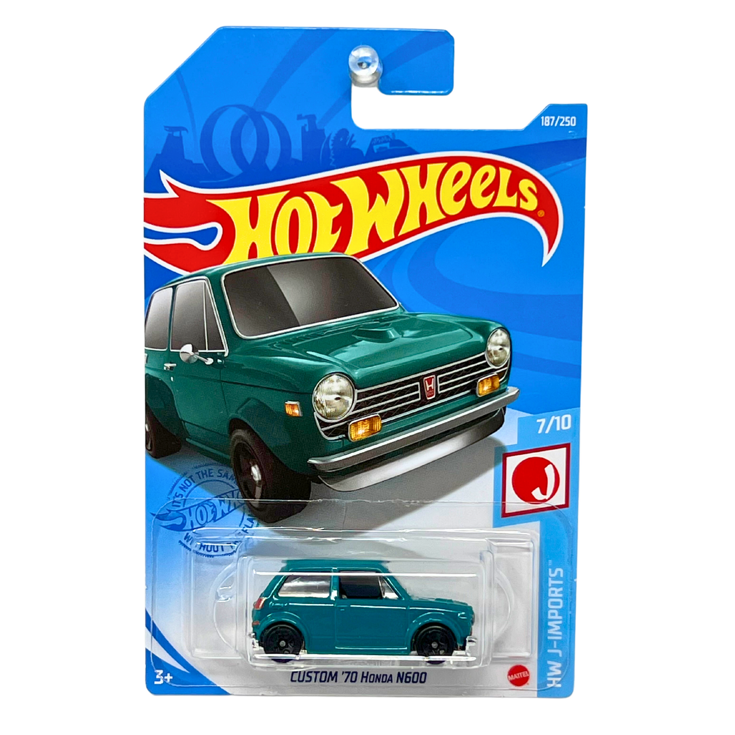 Hot Wheels HW J-Imports Custom '70 Honda N600 JDM 1:64 Diecast Aqua