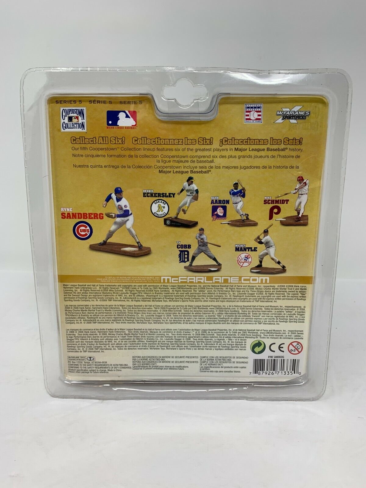 McFarlane MLB Ryne Sandberg Chicago Cubs Cooperstown Collection Series 5 Figure