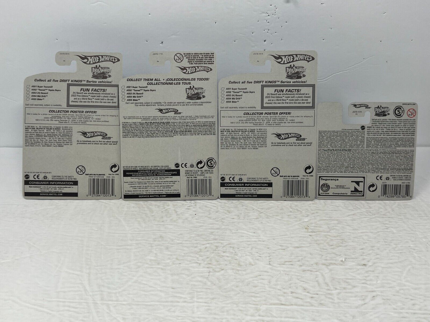 Hot Wheels Drift Kings 24 Seven JDM 1:64 Diecast Lot of 4 Red