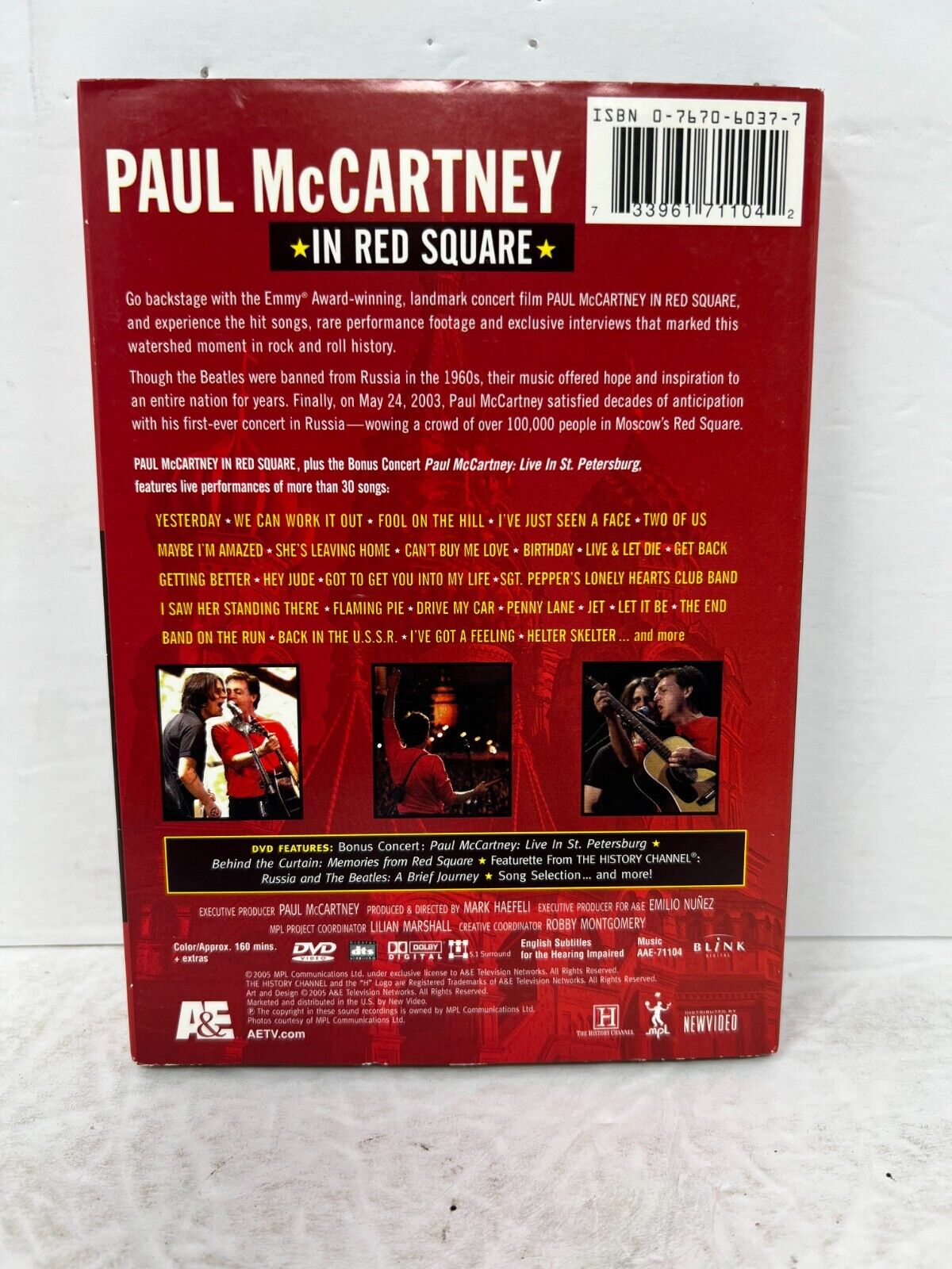 Paul McCartney in Red Square (DVD, 2005) Music Concert Good Condition!!!