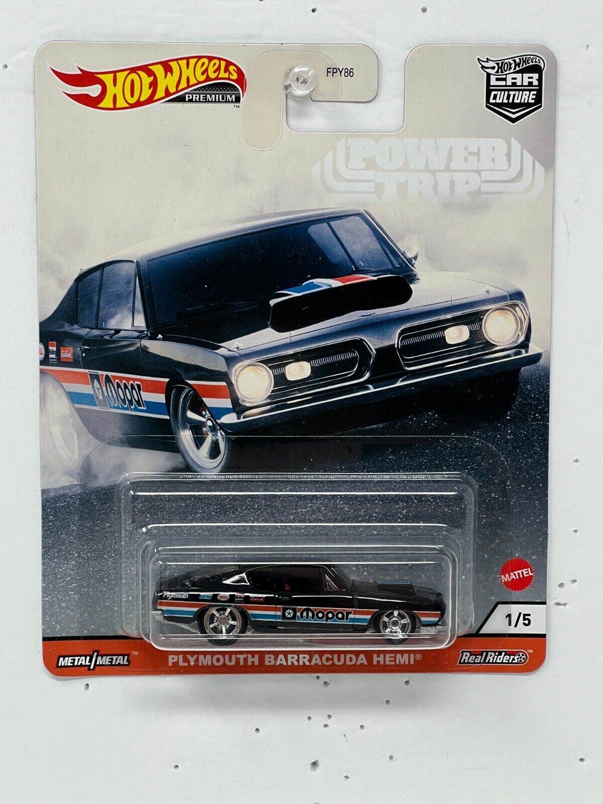 Hot Wheels Premium Power Trip Plymouth Barracuda Hemi 1:64 Diecast