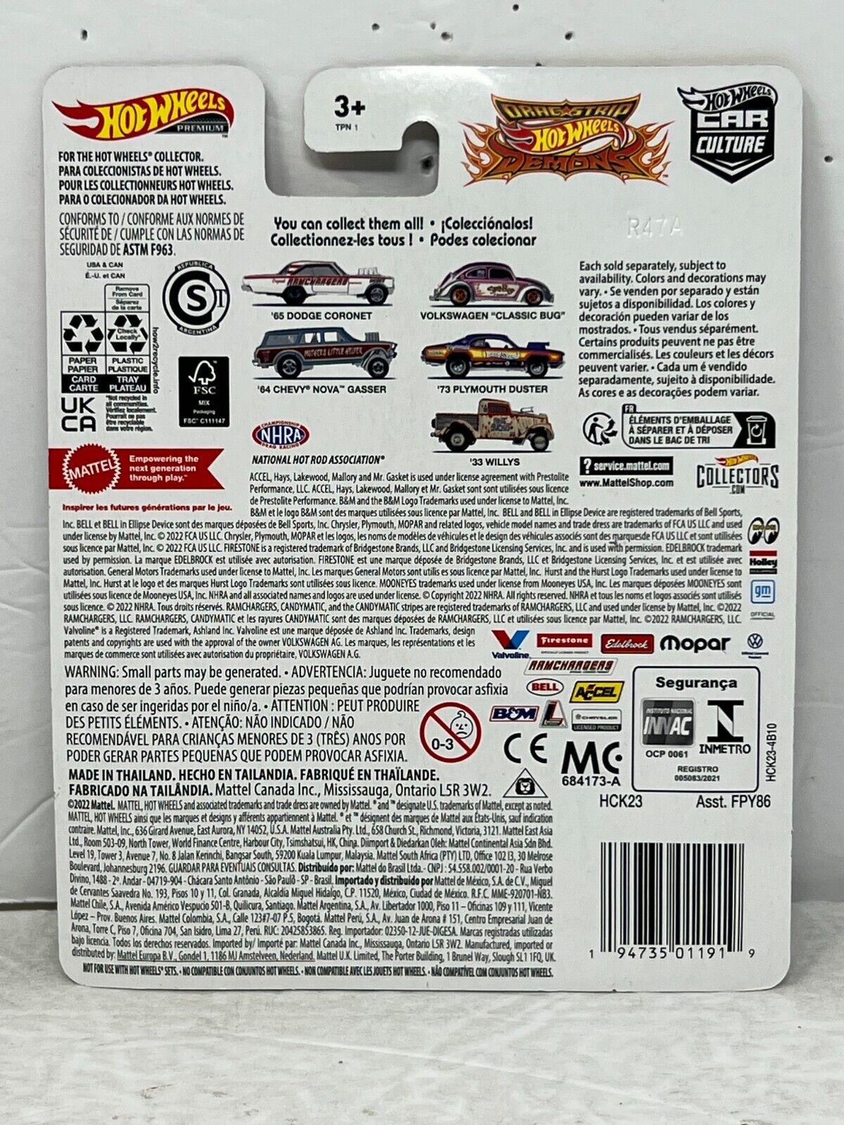 Hot Wheels Premium Drag Strip Demons Volkswagen "Classic Bug" 1:64 Diecast