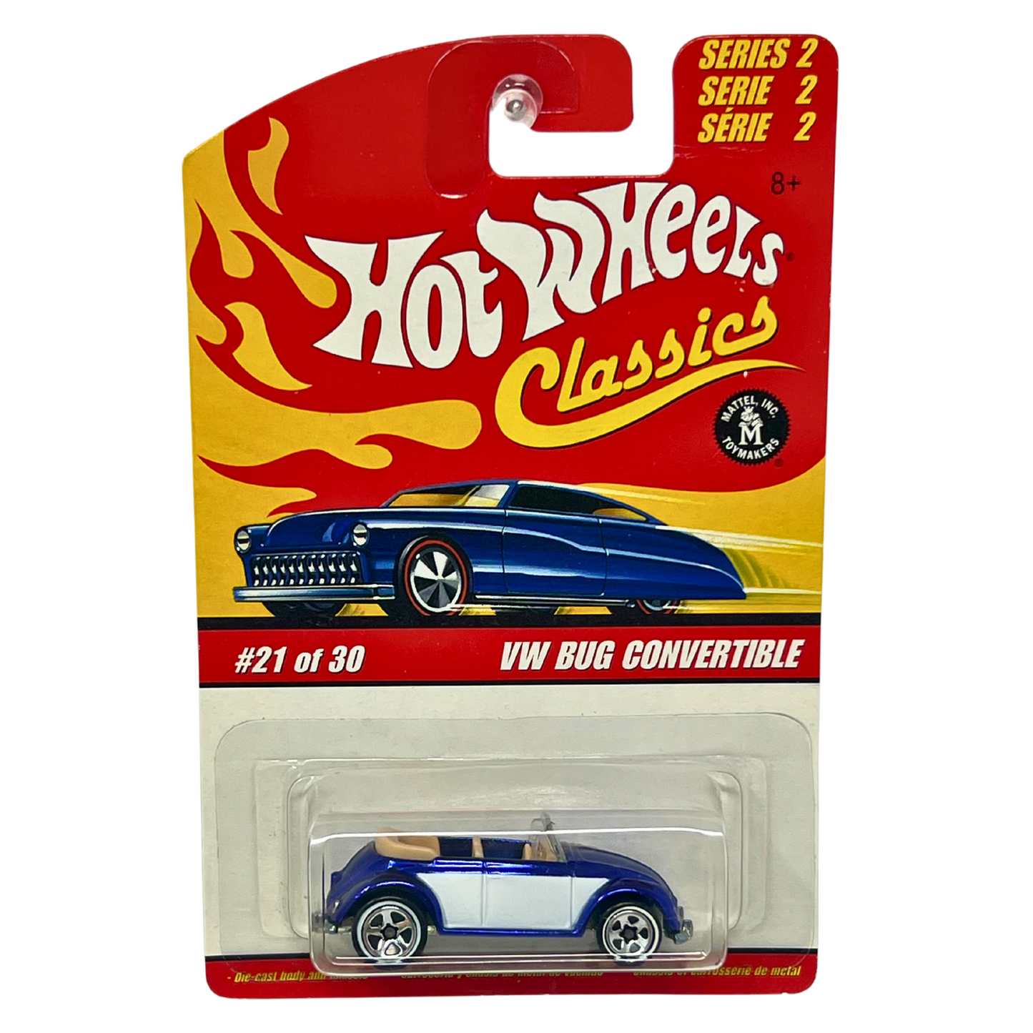 Hot Wheels Classics Series 2 Volkswagen Bug Convertible European Car 1:64 Diecast