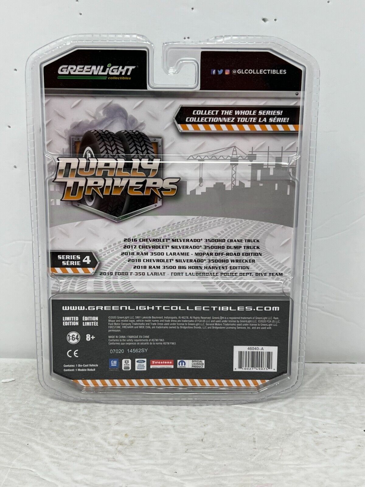 Greenlight Dually Drivers 2016 Chevy Silverado 3500HD GREEN MACHINE 1:64 Diecast