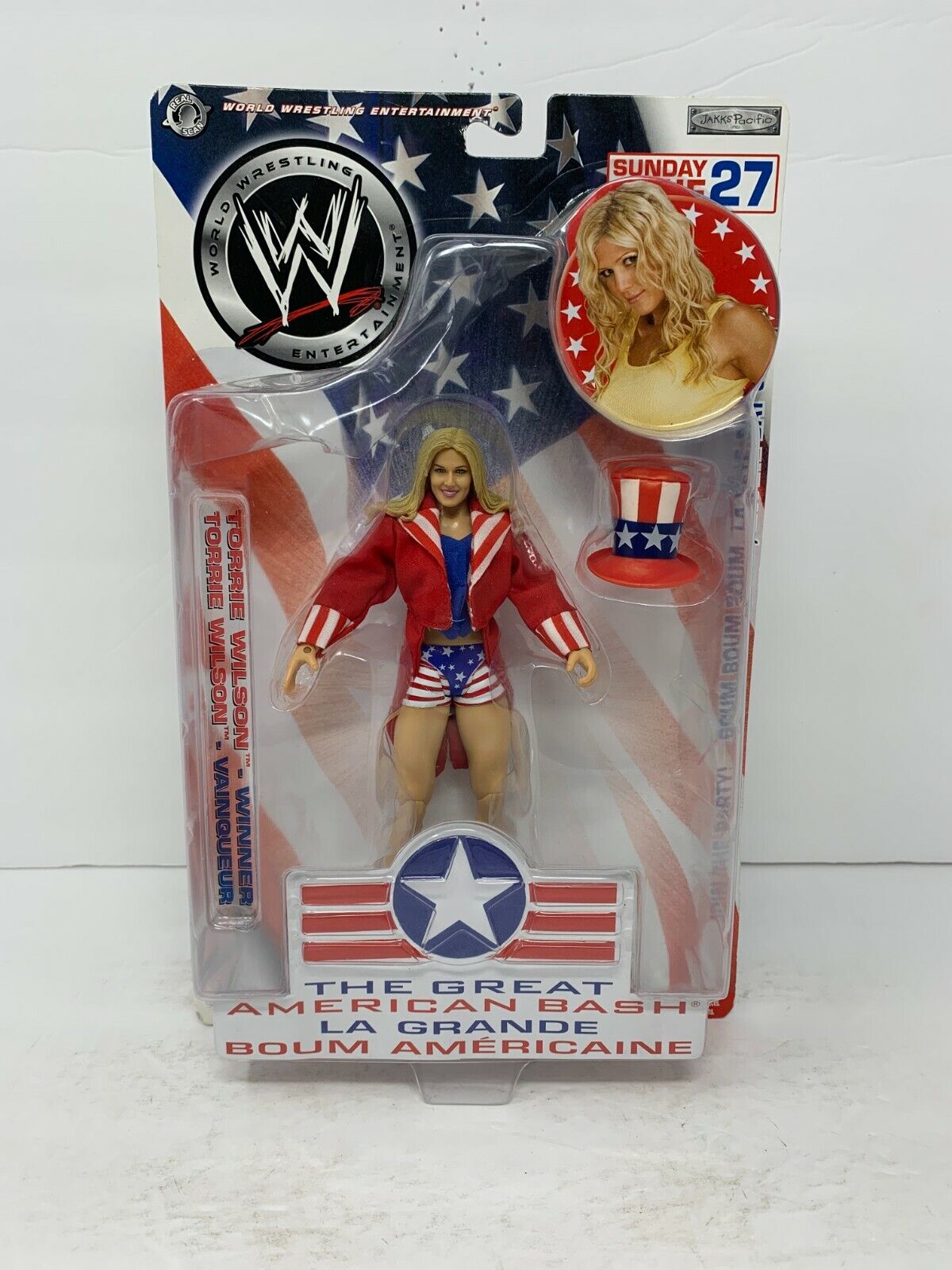 WWE Torrie Wilson The Great American Bash Wrestling Action Figure Jakks Pacific Woman's Division