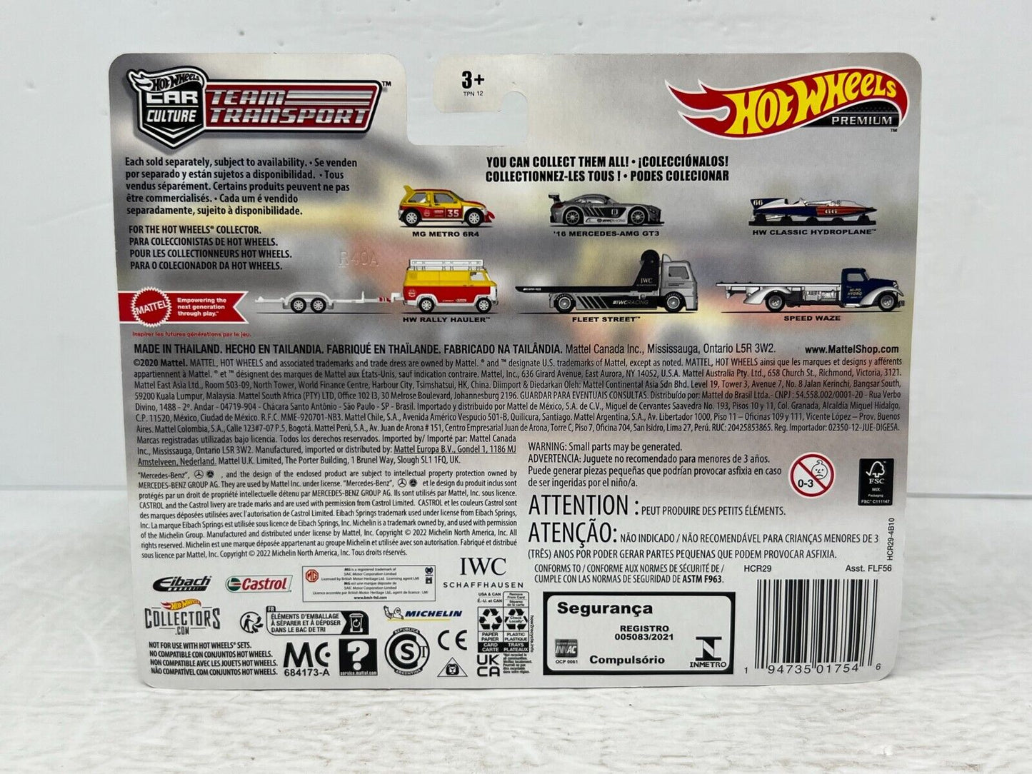 Hot Wheels Premium MG Metro 6R4 HW Rally Hauler #47 Team Transport 1:64 Diecast