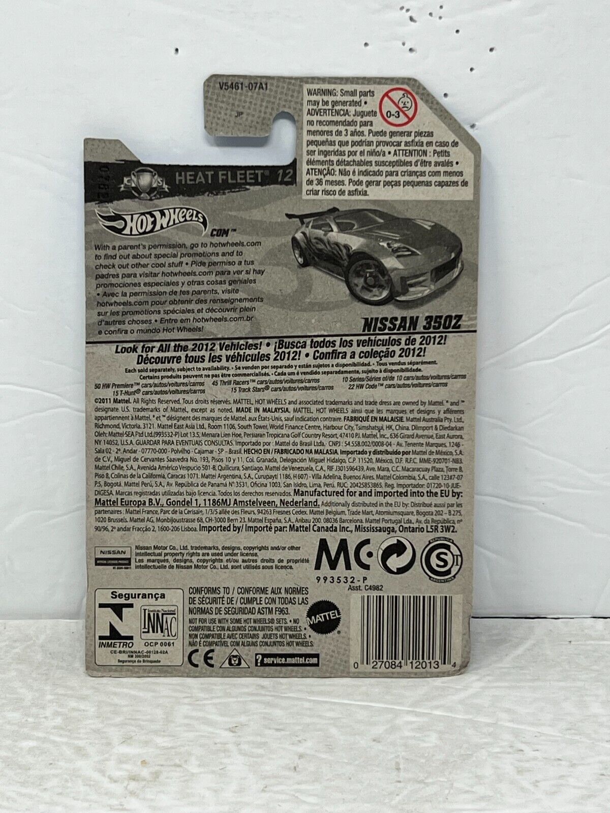 Hot Wheels Heat Fleet 12 Nissan 350Z JDM 1:64 Diecast