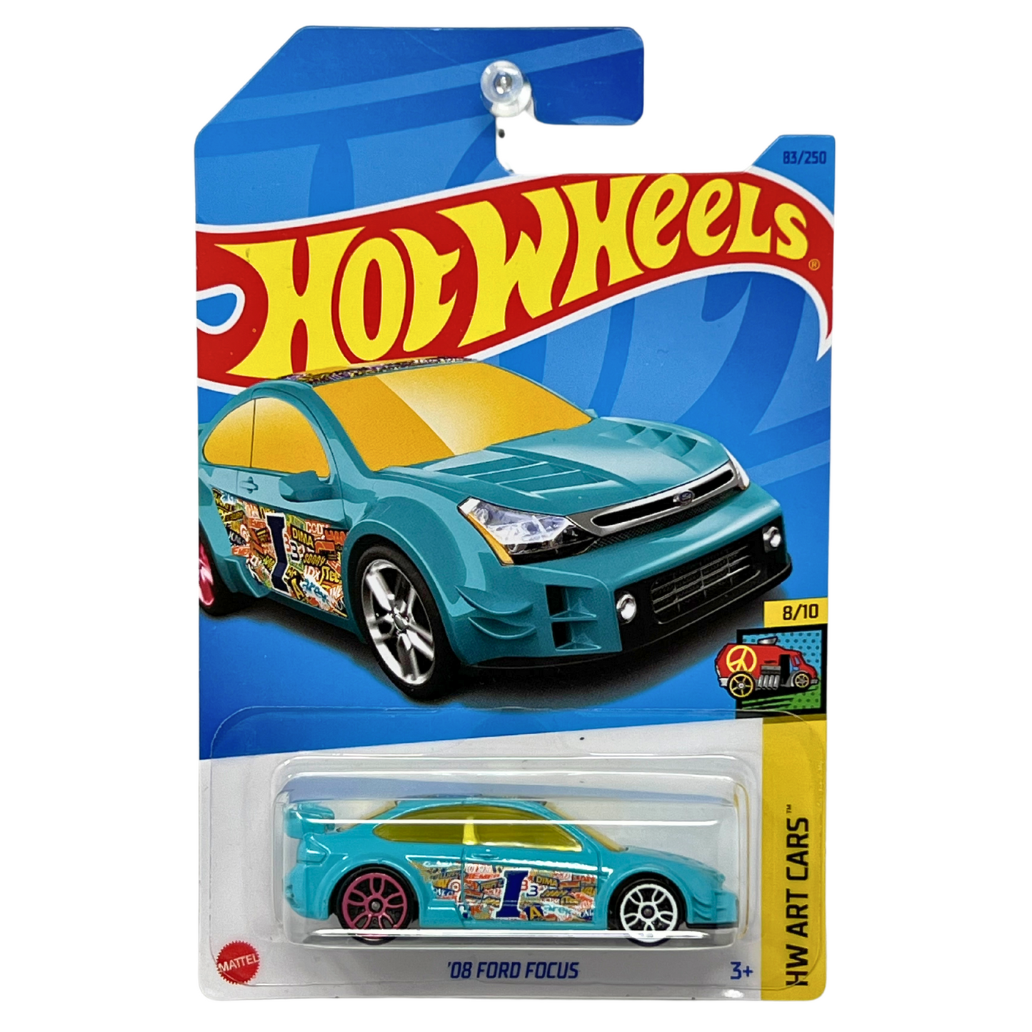 Hot Wheels HW Art Cars '08 Ford Focus Rally Car 1:64 Diecast
