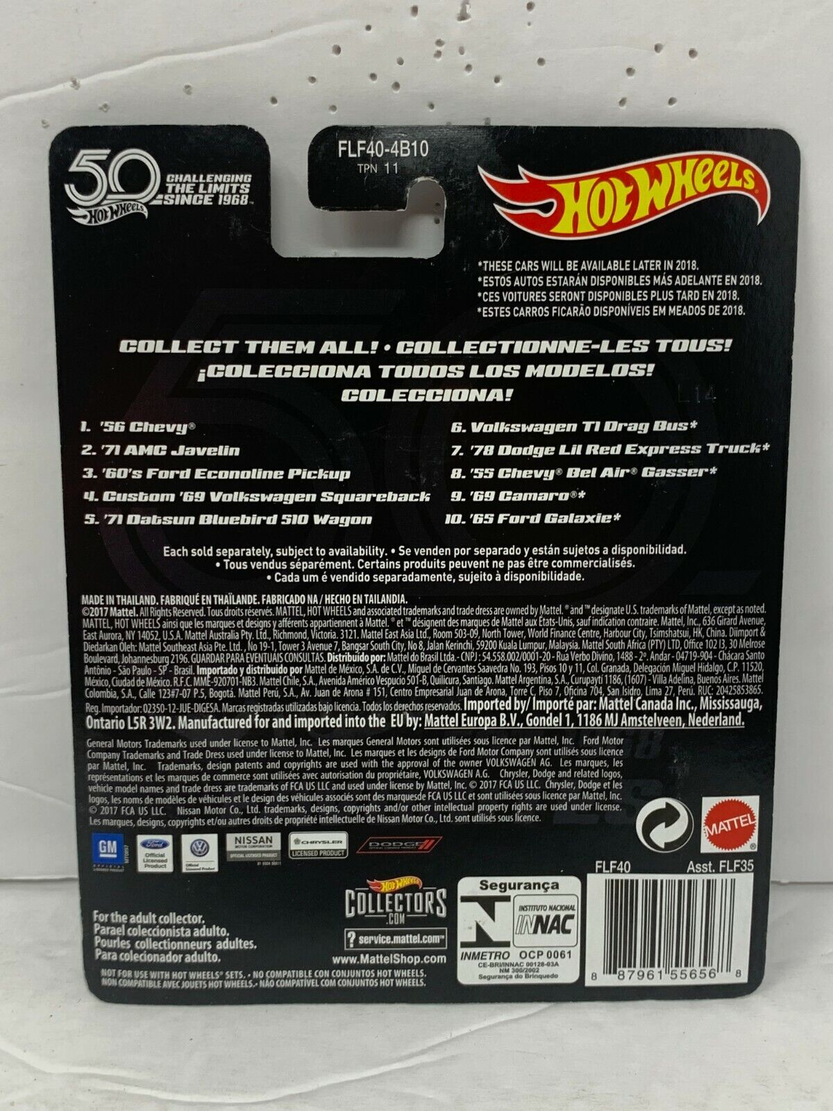 Hot Wheels 50 Favorites '60's Ford Econoline Pickup Truck Real Riders 1:64 Diecast