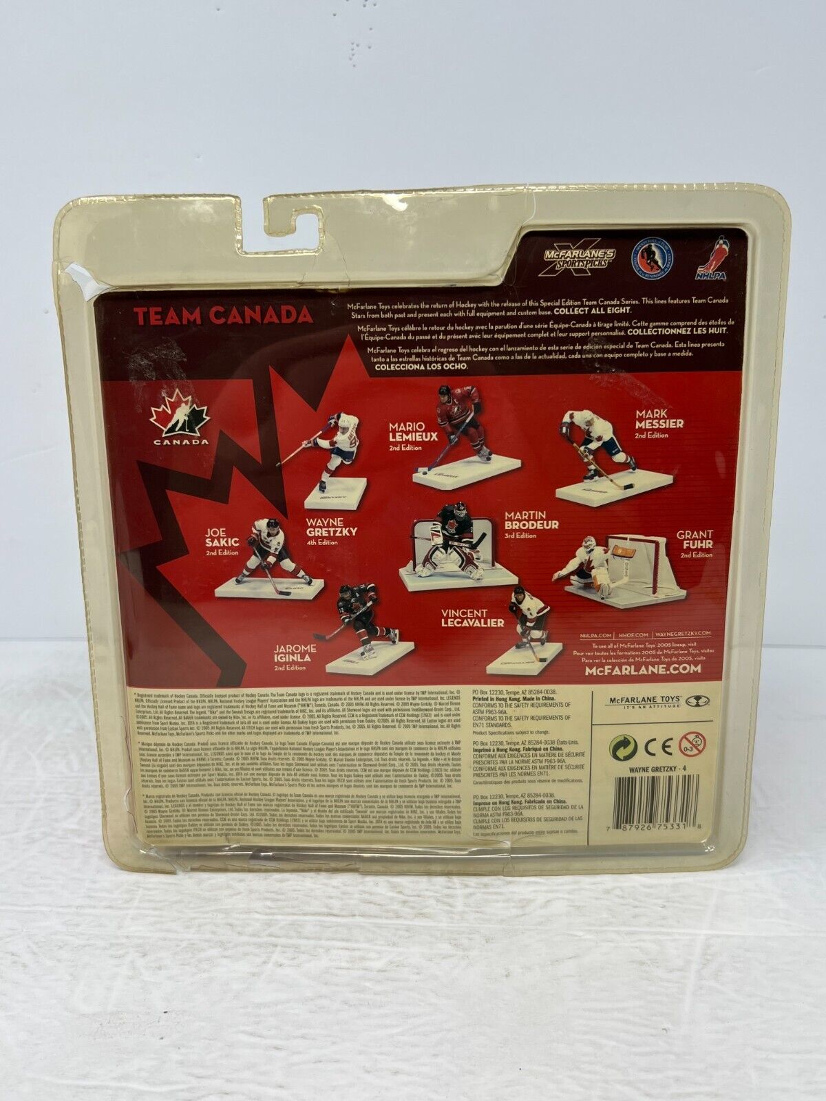 McFarlane NHL Wayne Gretzky White Jersey 1987 Team Canada Figure