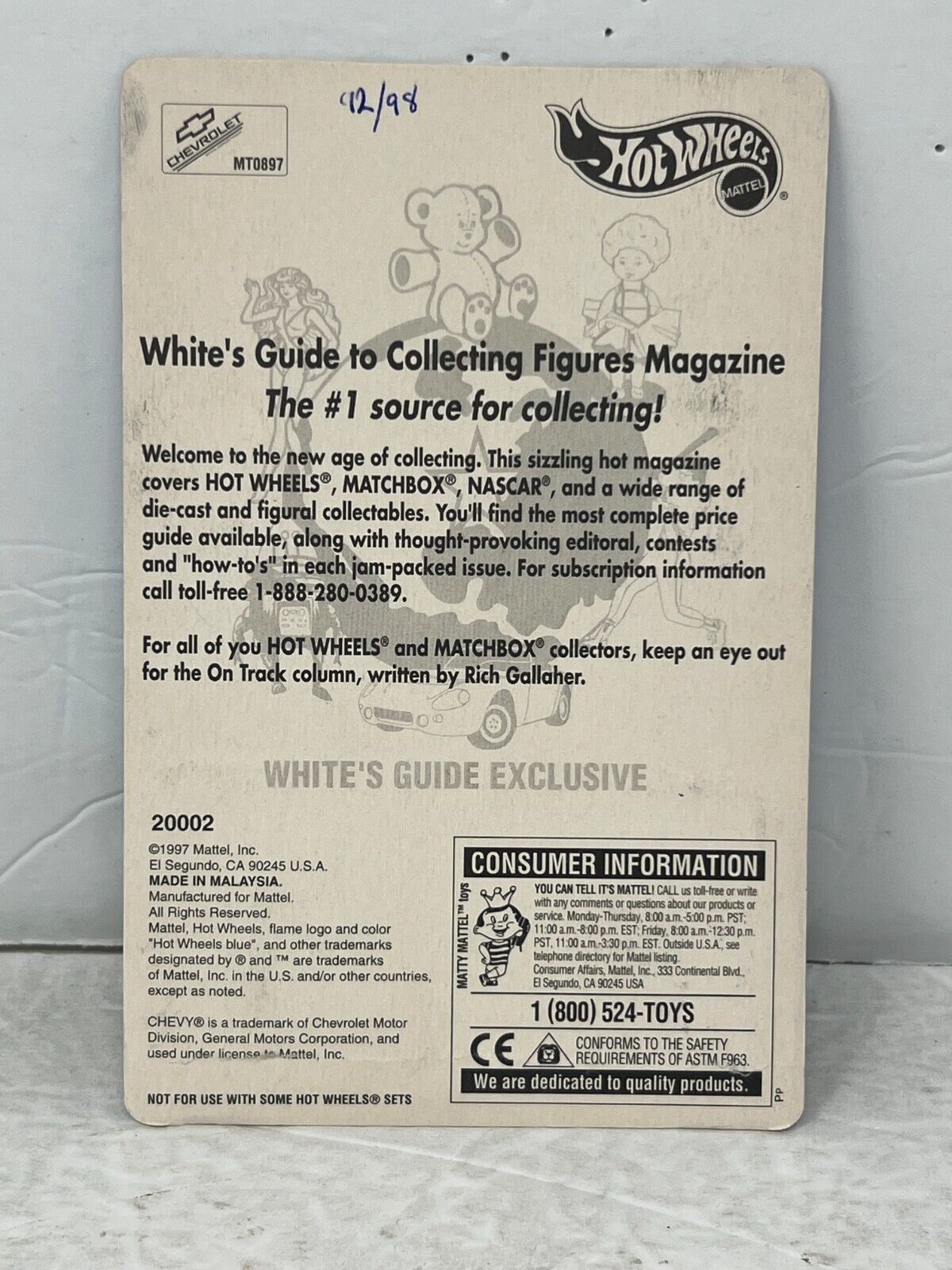 Hot Wheels White's Guide Exclusive '56 Flashsider Limited Edition Truck 1:64 Diecast