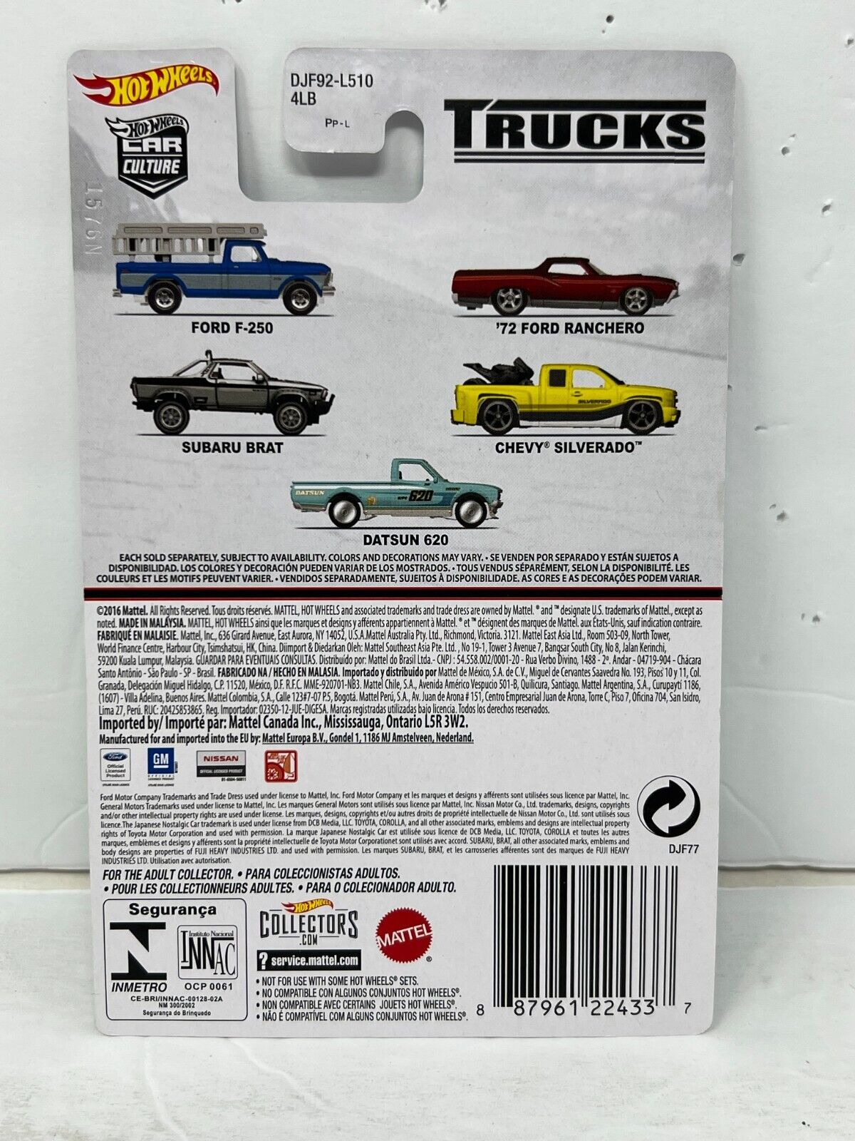 Hot Wheels Trucks Datsun 620 Real Riders Car Culture 1:64 Diecast