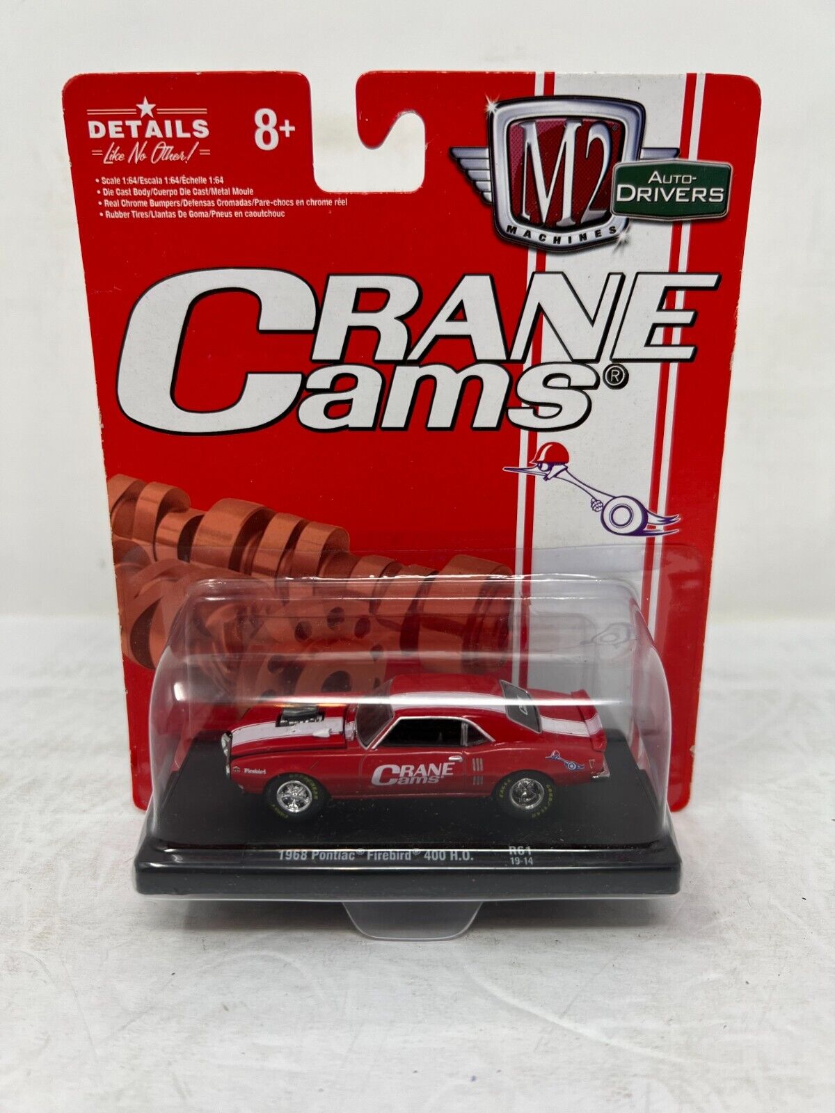M2 Machines Auto-Drivers Crane Cams 1968 Pontiac Firebird 400 H.O. 1:64 Diecast