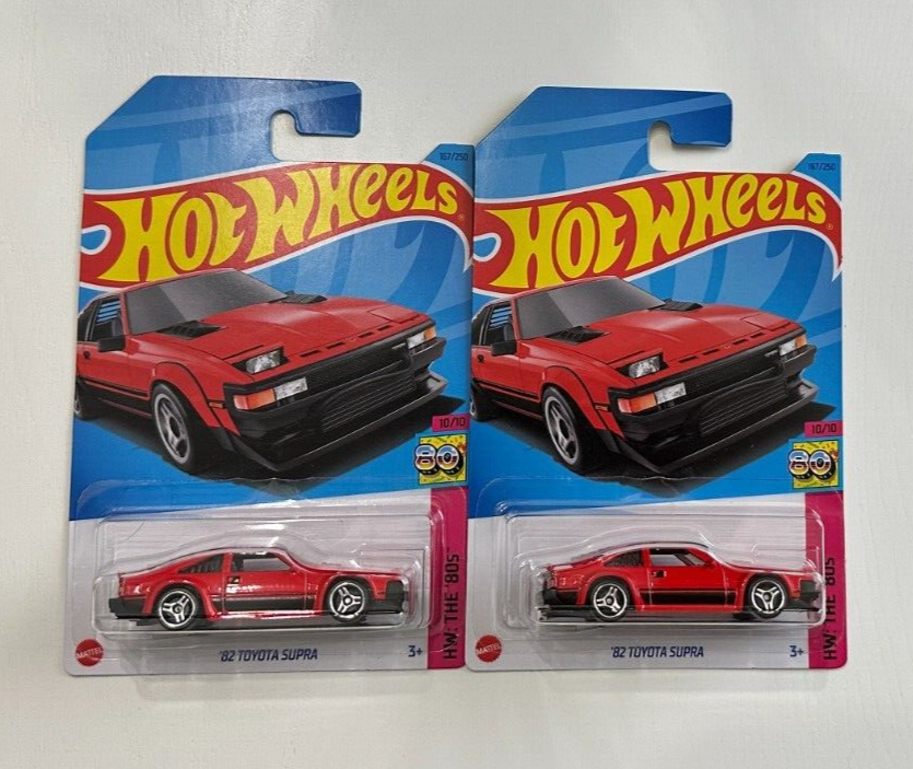 Lot of 2 Hot Wheels The 80s '82 Toyota Supra JDM 1:64 Diecast