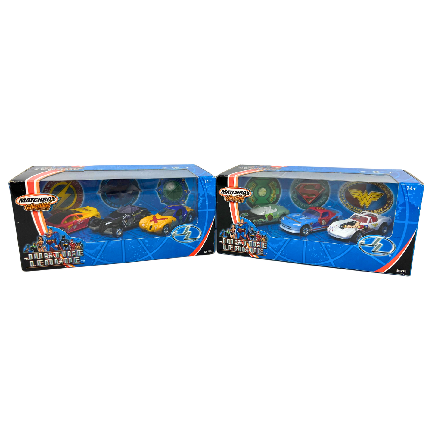 Matchbox Collectible DC Justice League Diorama 3-Car Set 1:64 Diecast Lot of 2