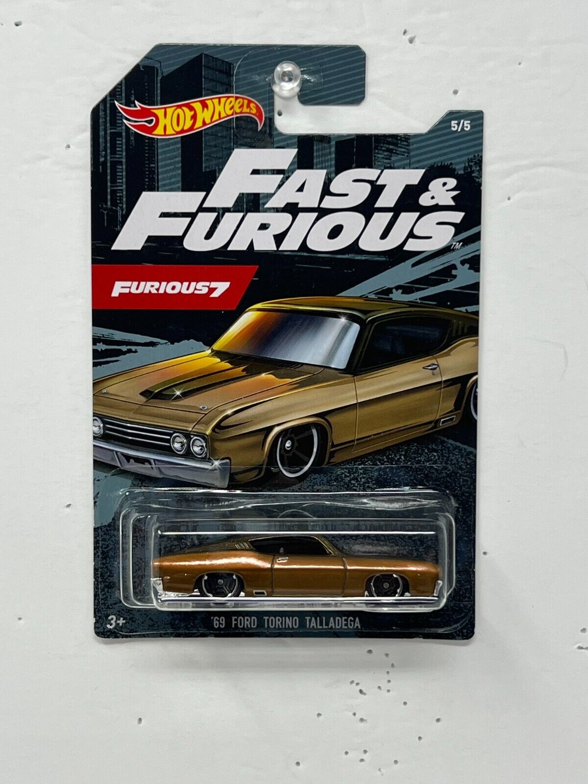 Hot Wheels Fast & Furious 1969 Ford Torino Talladega Muscle Car POP Culture 1:64 Diecast