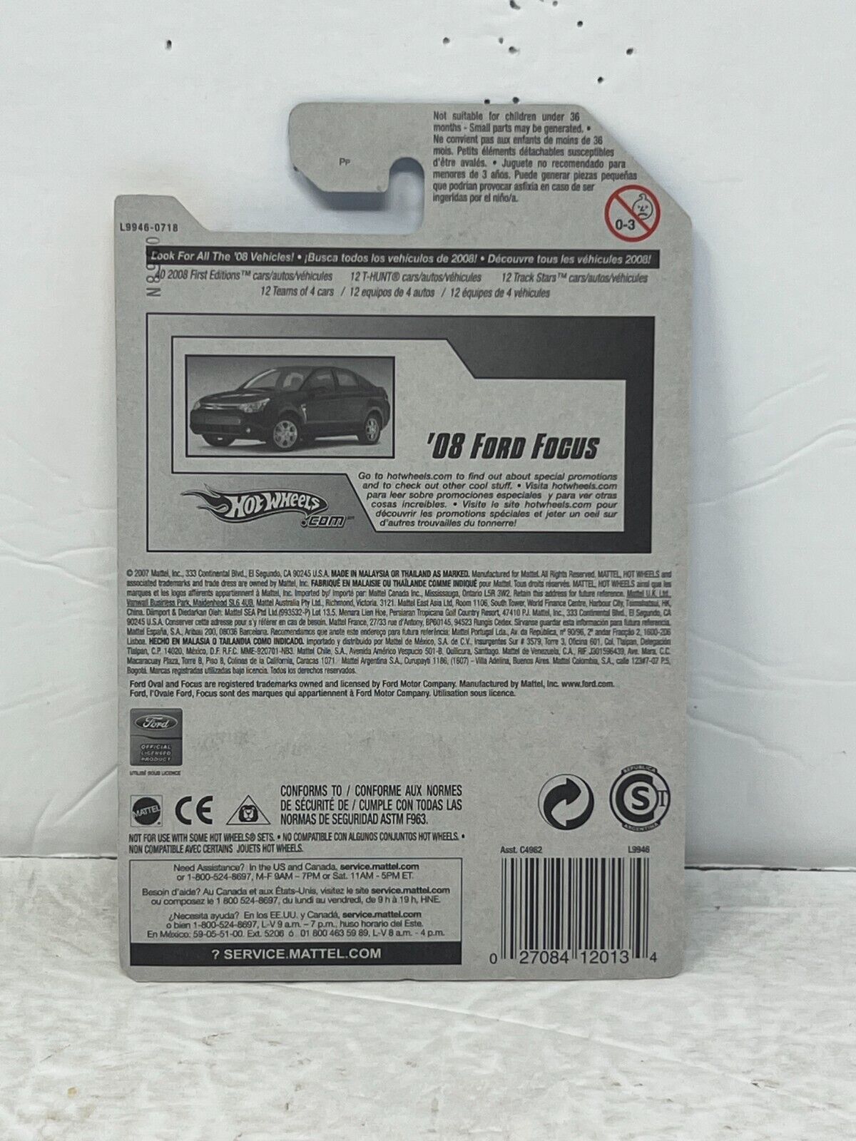 Hot Wheels 2008 New Models '08 Ford Focus Rally Car 1:64 Diecast