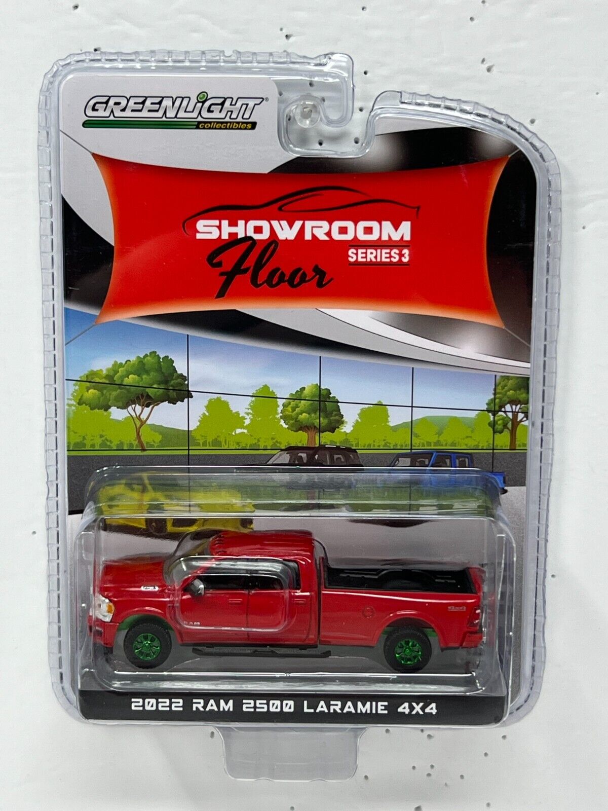 Greenlight Showroom Floor 2022 Ram 2500 Laramie 4X4 GREEN MACHINE 1:64 Diecast