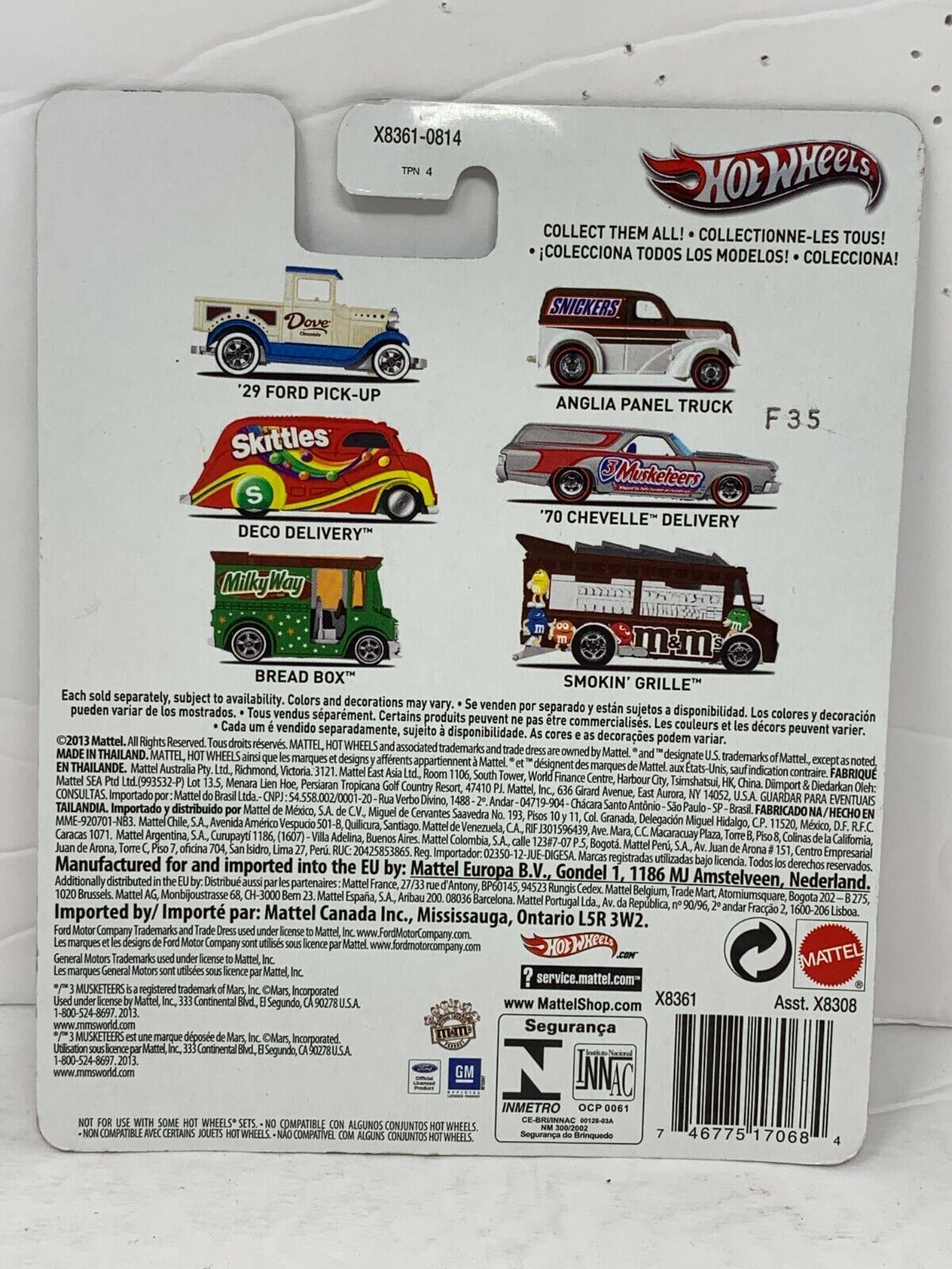 Hot Wheels 3 Musketeers 1970 Chevelle Delivery Real Riders POP Culture Muscle Car 1:64 Diecast