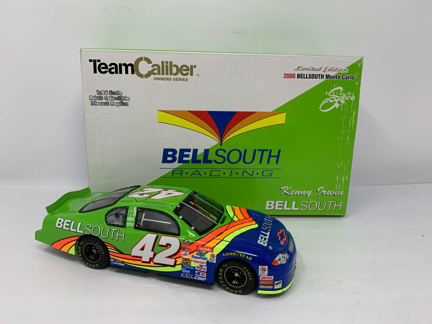 Team Caliber Owners Series Nascar #42 Kenny Irwin BellSouth Monte Carlo 1:24 Diecast