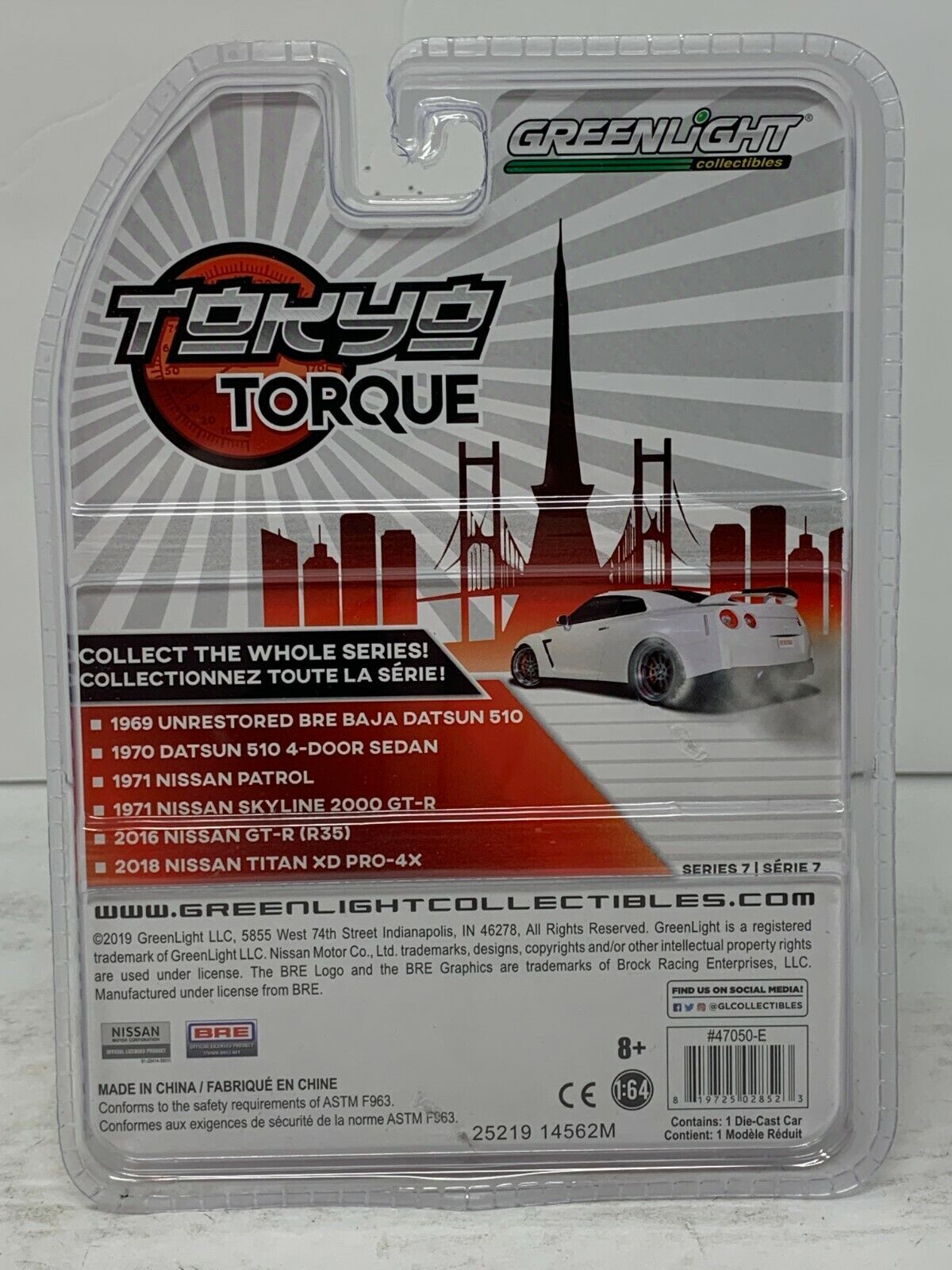 Greenlight Tokyo Torque Series 7 2016 Nissan GT-R (R35) 1:64 Diecast