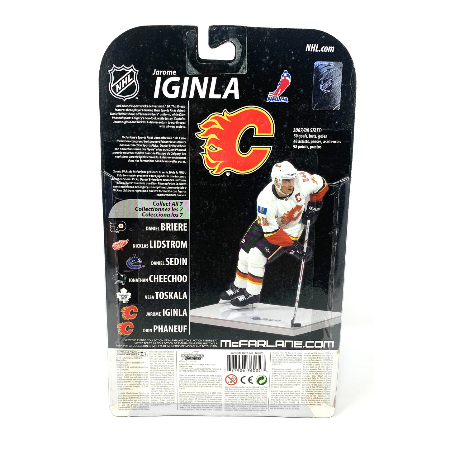 Mcfarlane NHL Jarome Iginla Calgary Flames White Jersey Series 20 Figure