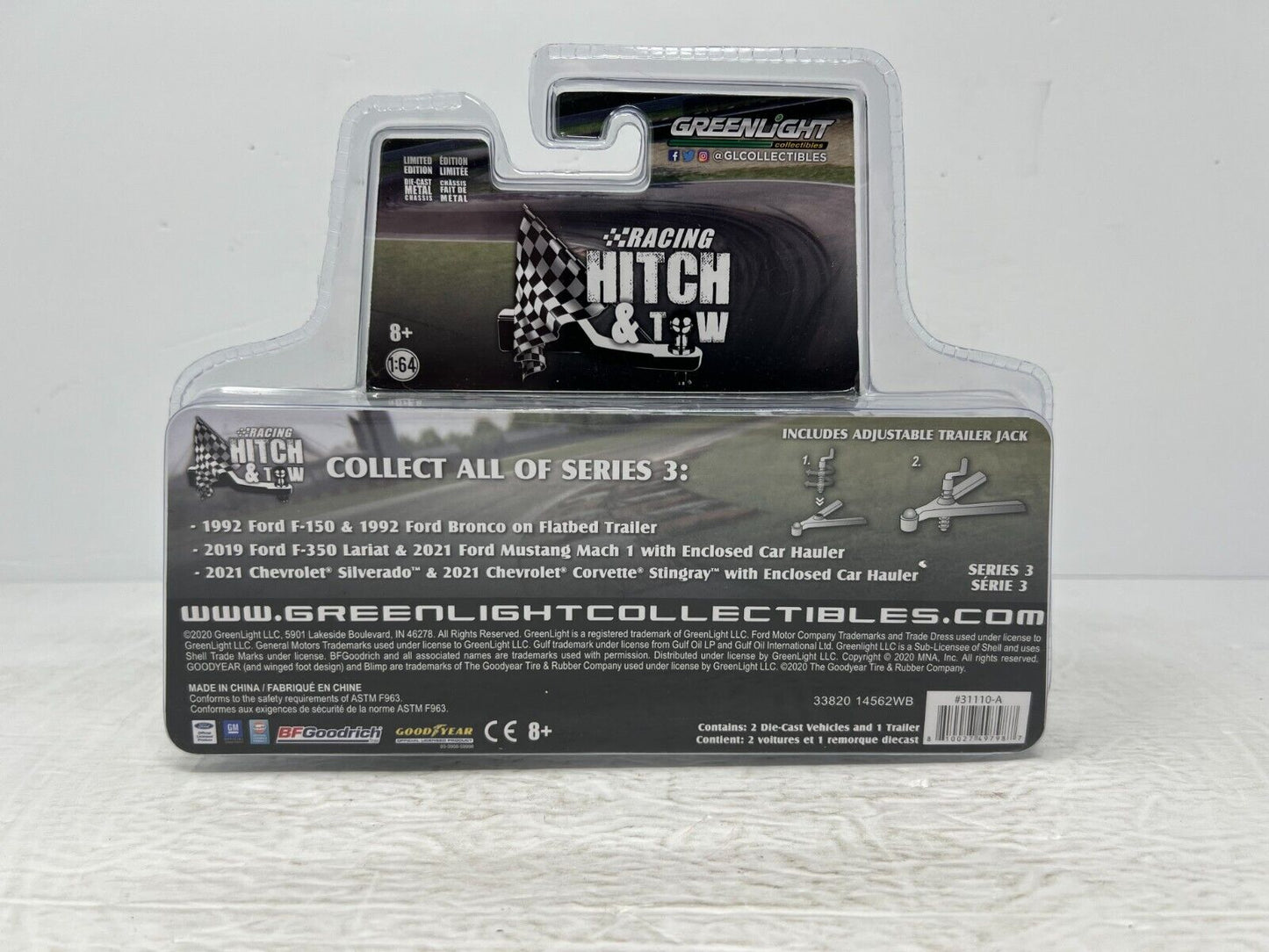 Greenlight Hitch & Tow 1992 Ford F-150 & Ford Bronco Green Machine 1:64 Diecast