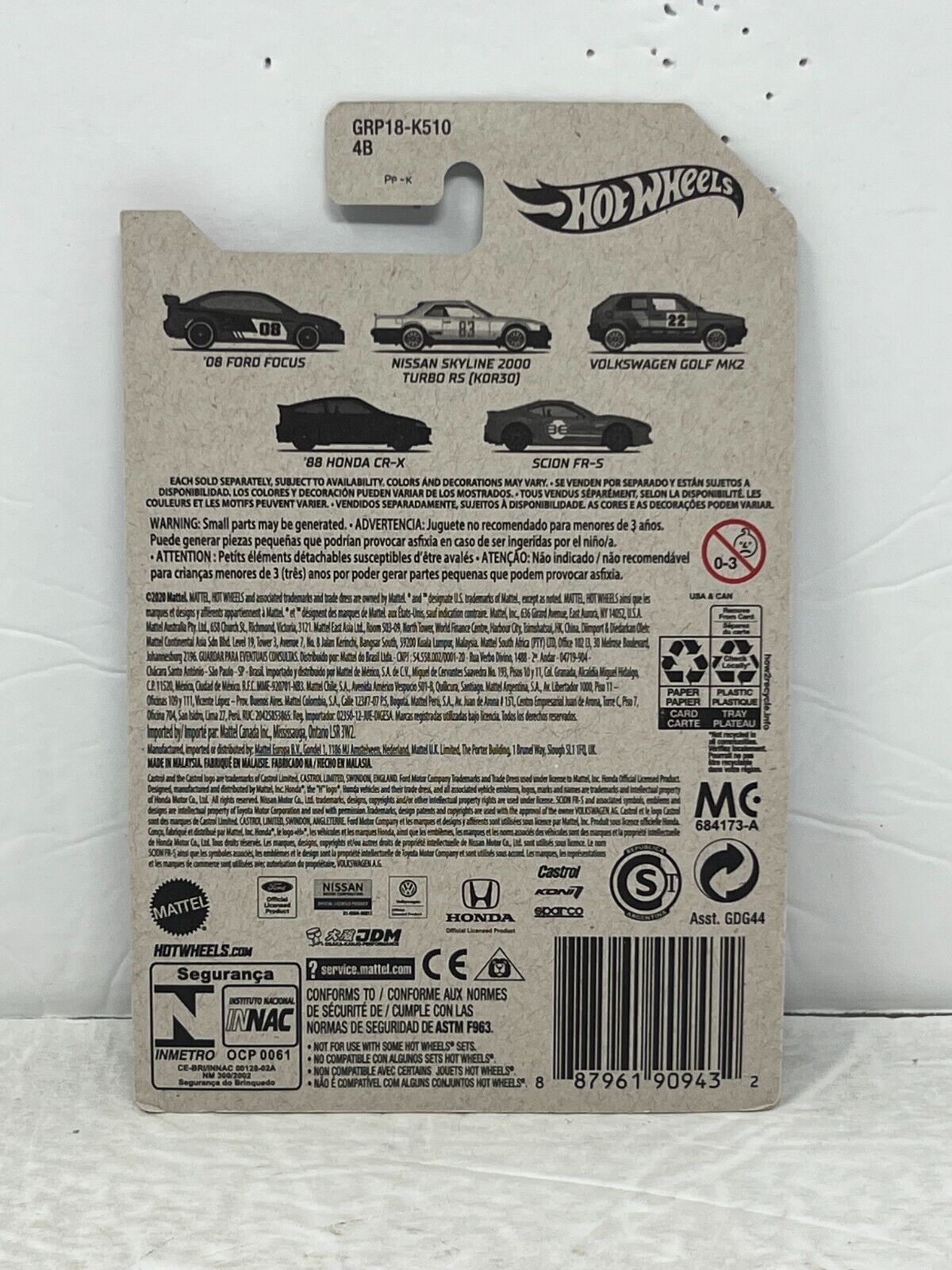 Hot Wheels Street Racerss '08 Ford Focus Rally Car 1:64 Diecast