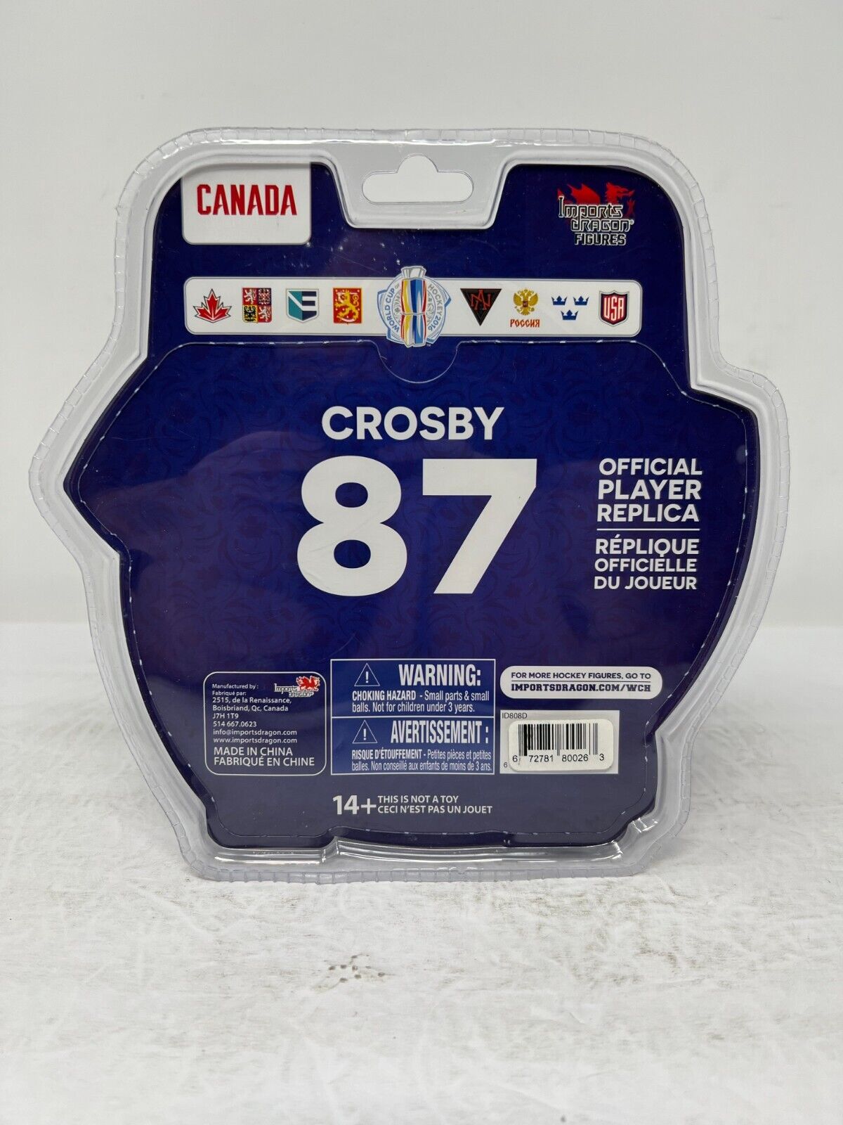 Imports Dragon 2016 World Cup of Hockey Sidney Crosby Red Jersey Action Figure