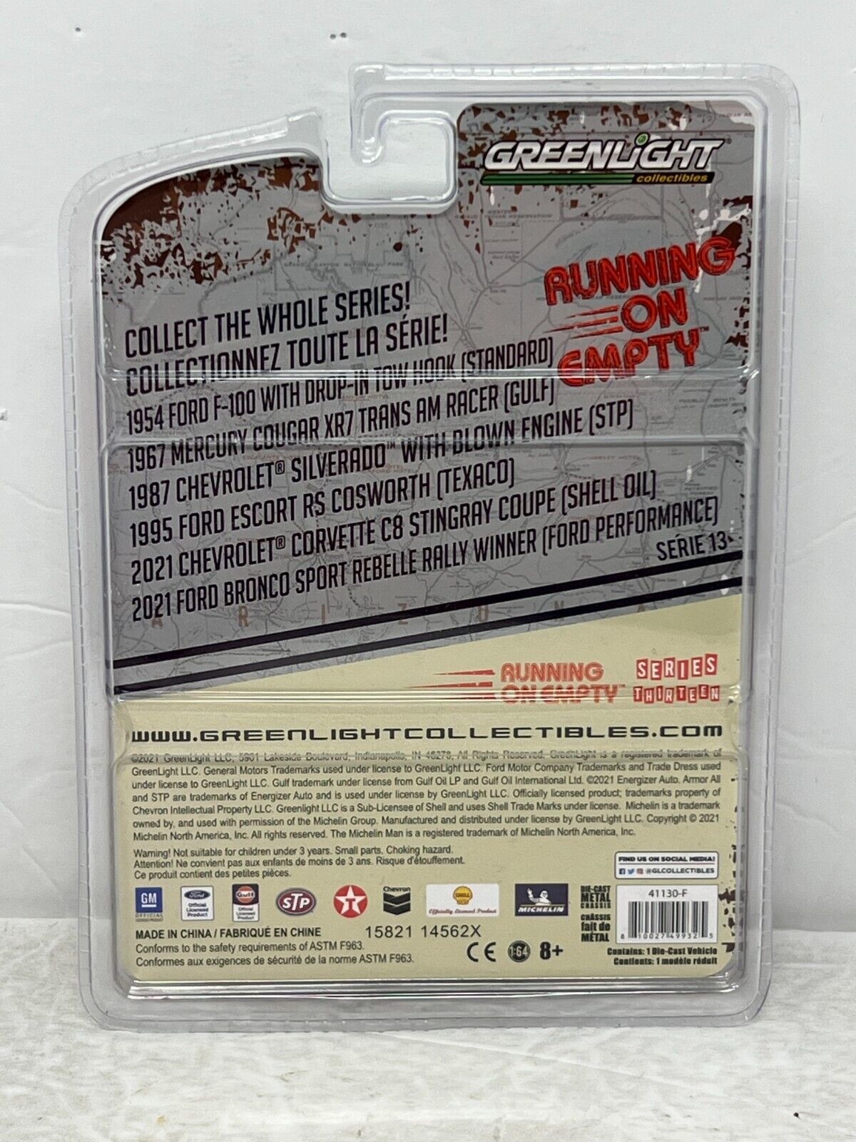 Greenlight Running on Empty 2021 Ford Bronco Sport GREEN MACHINE 1:64 Diecast
