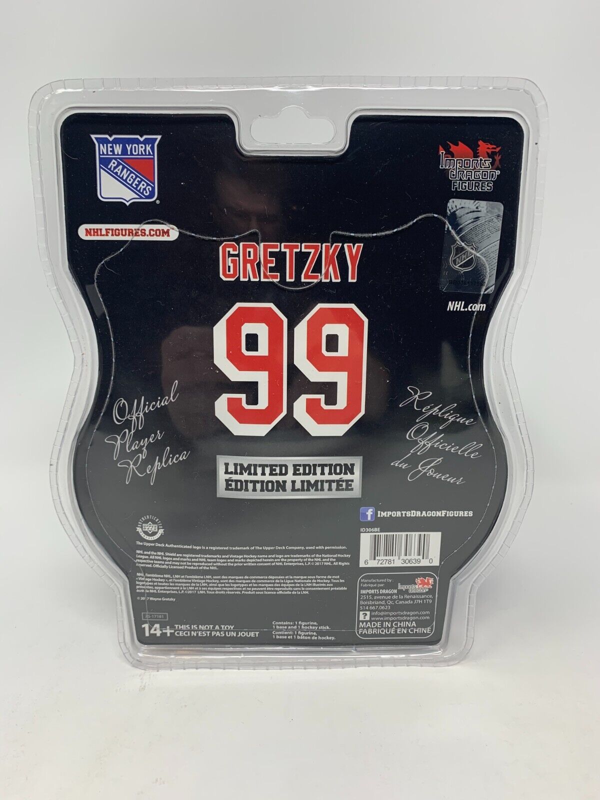 Imports Dragon NHL Wayne Gretzky New York Rangers Alumni Edition Figurine