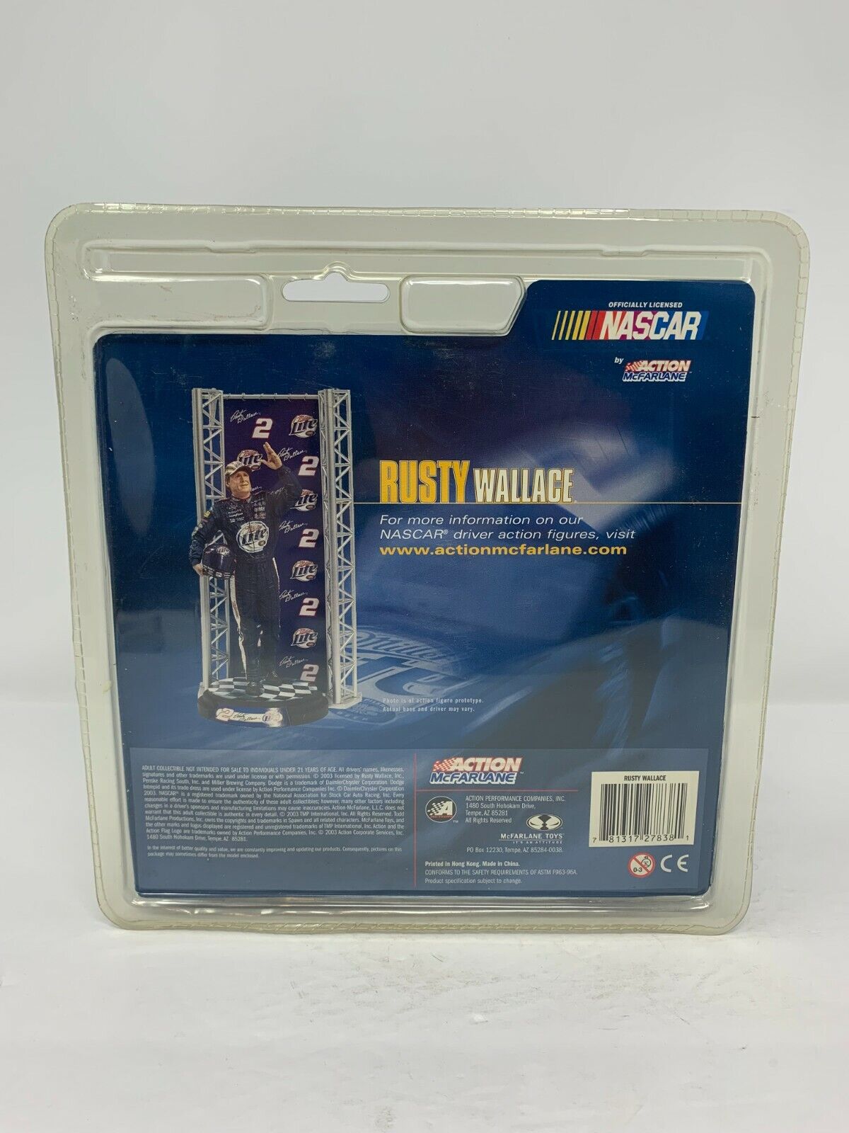 McFarlane Nascar #2 Rusty Wallace Series 1 Limited Edition Action Figurine