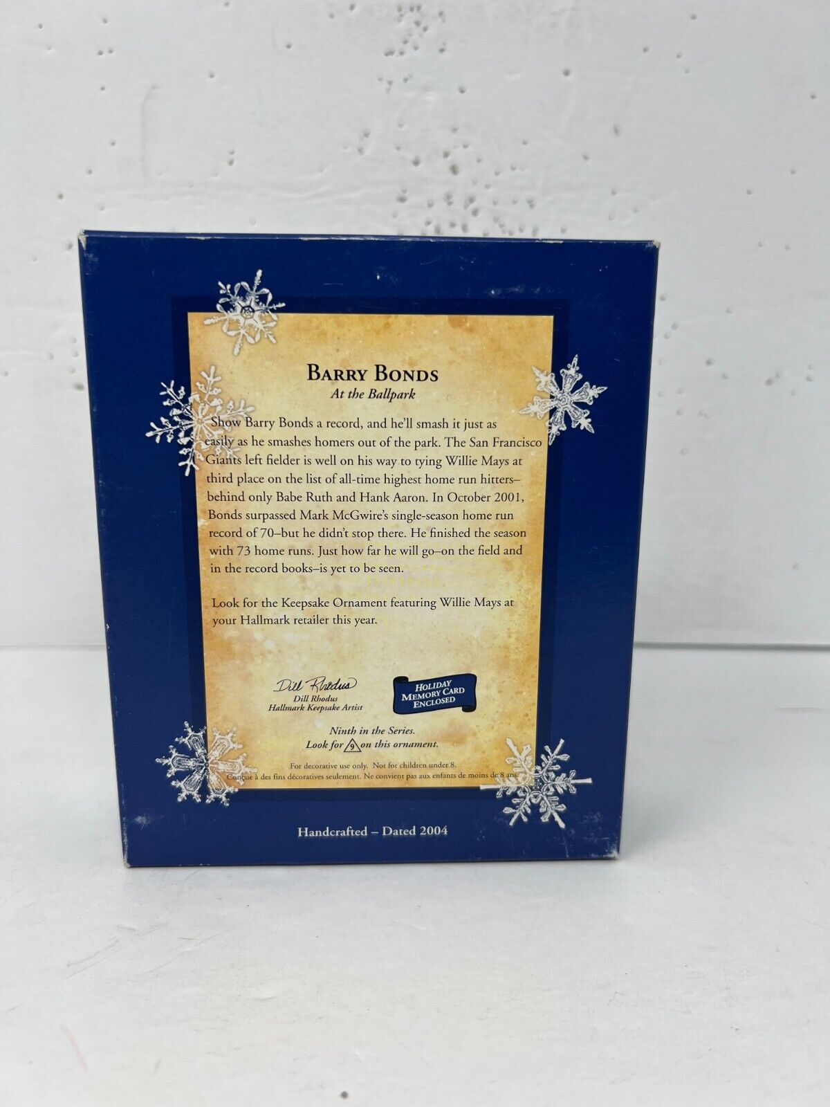 Hallmark Keepsake Christmas Ornament Barry Bonds At The Ballpark Figure
