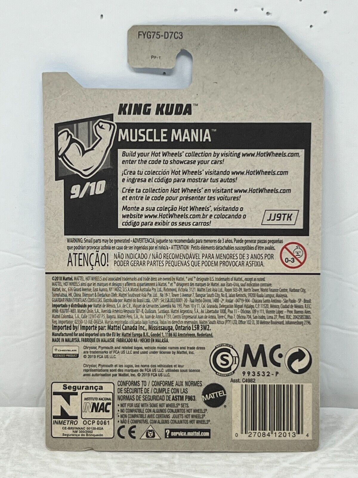 Hot Wheels Muscle Mania King Kuda Magnus Walker Urban Outlaw 1:64 Diecast