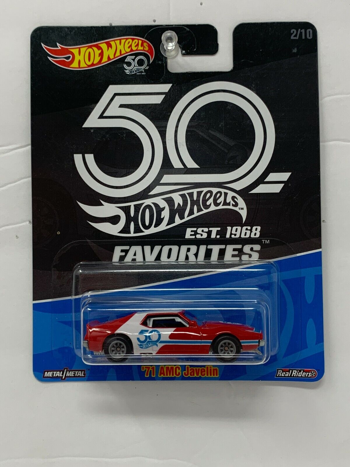 Hot Wheels 50 Favorites 1971 AMC Javelin Real Riders Muscle Car 1:64 Diecast