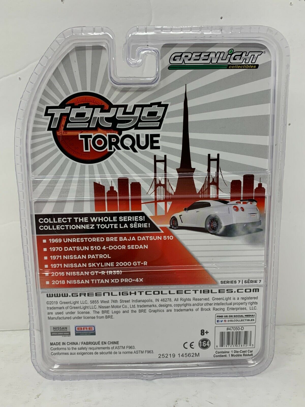 Greenlight Tokyo Torque Series 7 1971 Nissan Skyline 2000 GT-R 1:64 Diecast