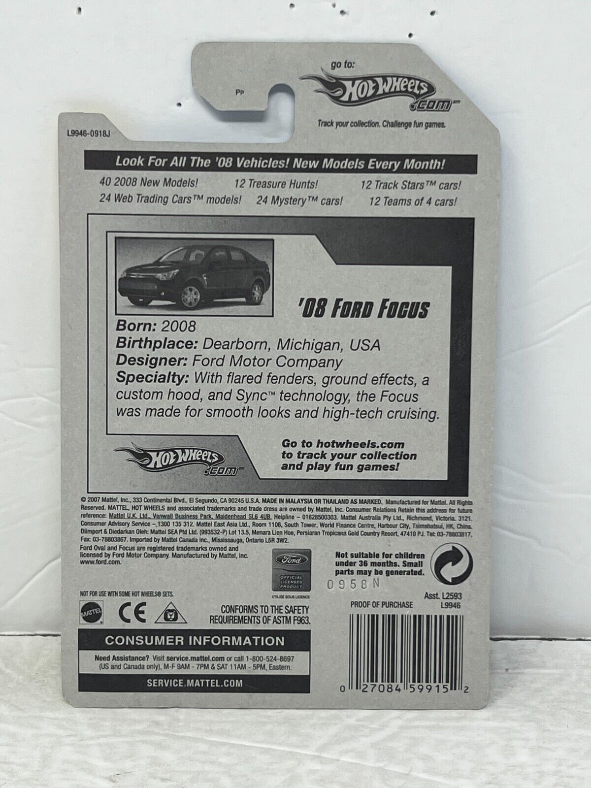Hot Wheels 2008 New Models '08 Ford Focus 2008 Factory Sealed Set Rally Car 1:64 Diecast