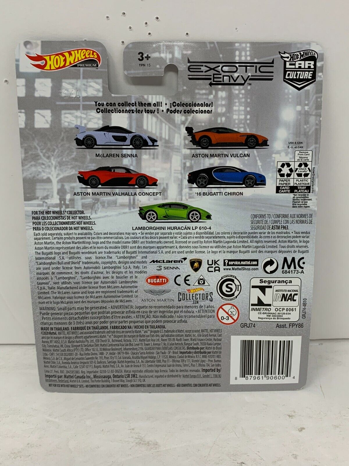 Hot Wheels Premium Exotic Envy Aston Martin Vulcan 1:64 Diecast