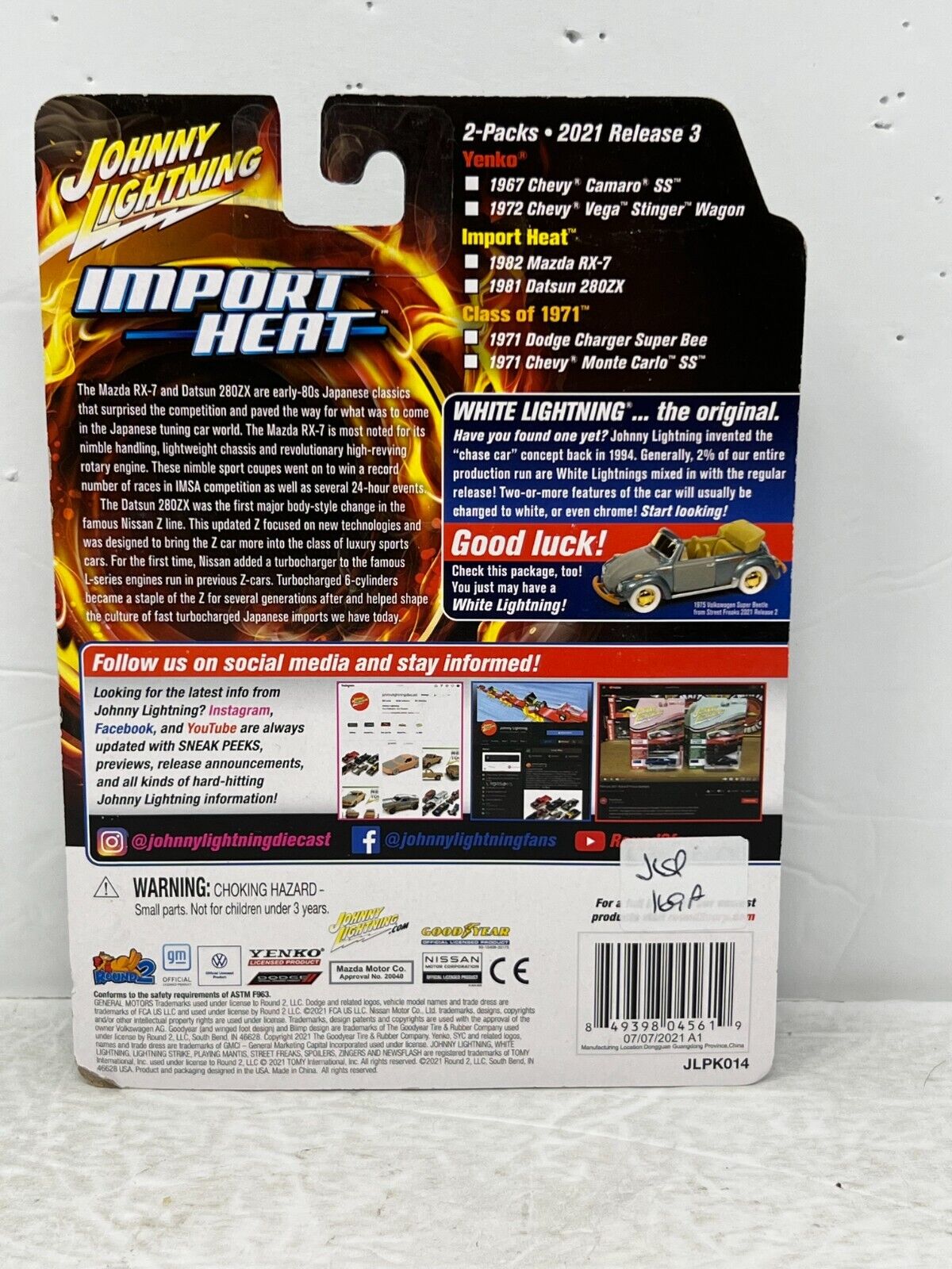 Johnny Lightning Import Heat 1982 Mazda Rx-7 & 1981 Datsun 280ZX 1:64 Diecast