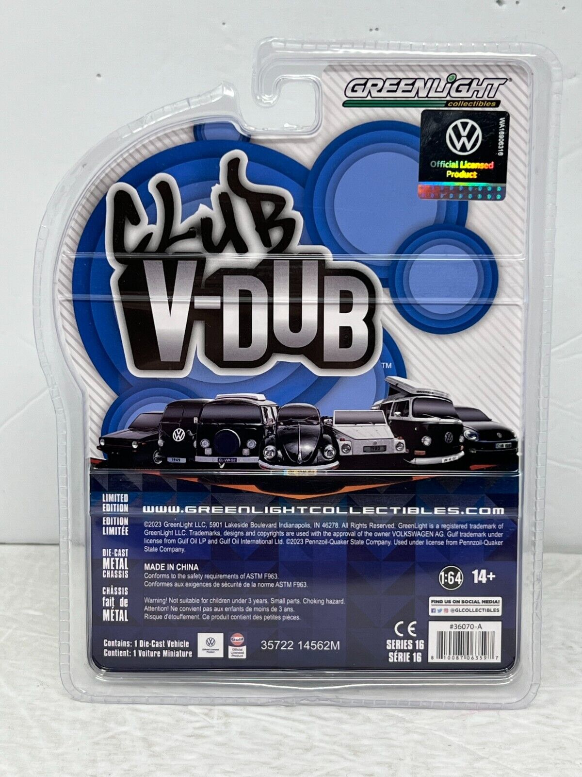 Greenlight Club V-Dub 1963 Volkswagen Type 3 Panel Van 1:64 Diecast
