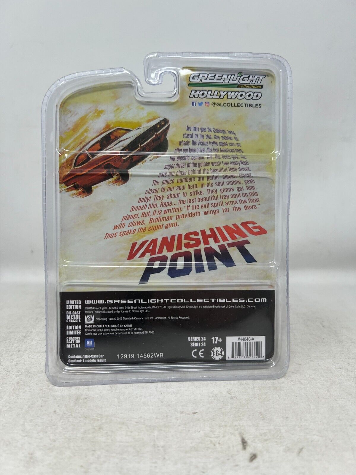 Greenlight Hollywood Vanishing Point 1955 Chevy Two-Ten Townsman 1:64 Diecast