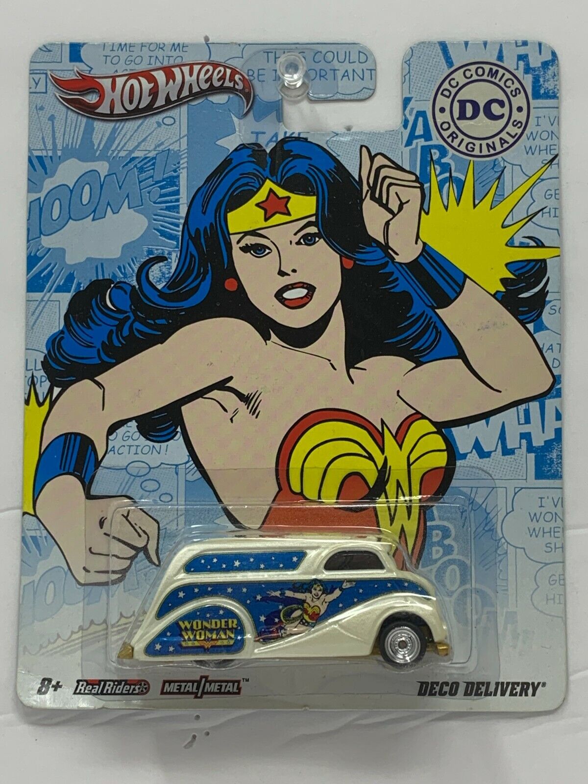 Hot Wheels DC Wonder Woman Deco Delivery Real Riders POP Culture Fantasy Cars 1:64 Diecast